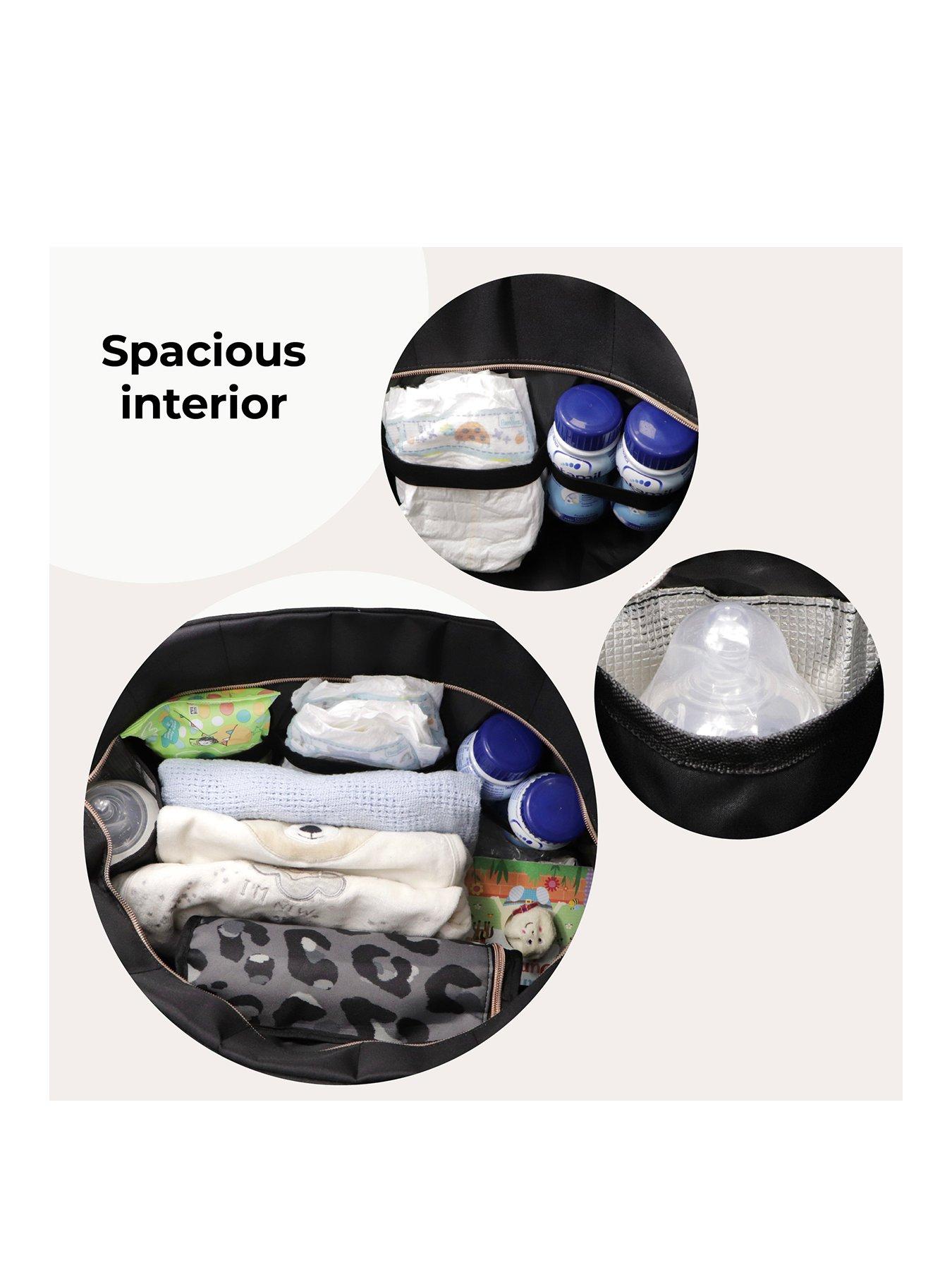 My Babiie Dani Dyer Black Leopard Deluxe Baby Changing Bag