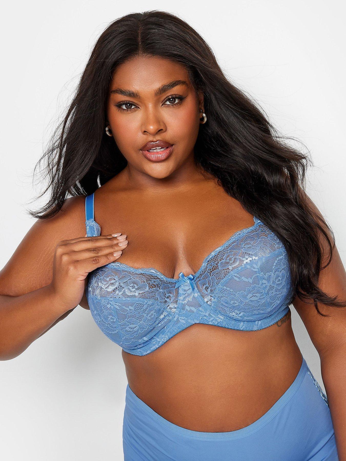 Image 1 of 4 of Yours Curve Stretch Lace Non Pad Uw Bra