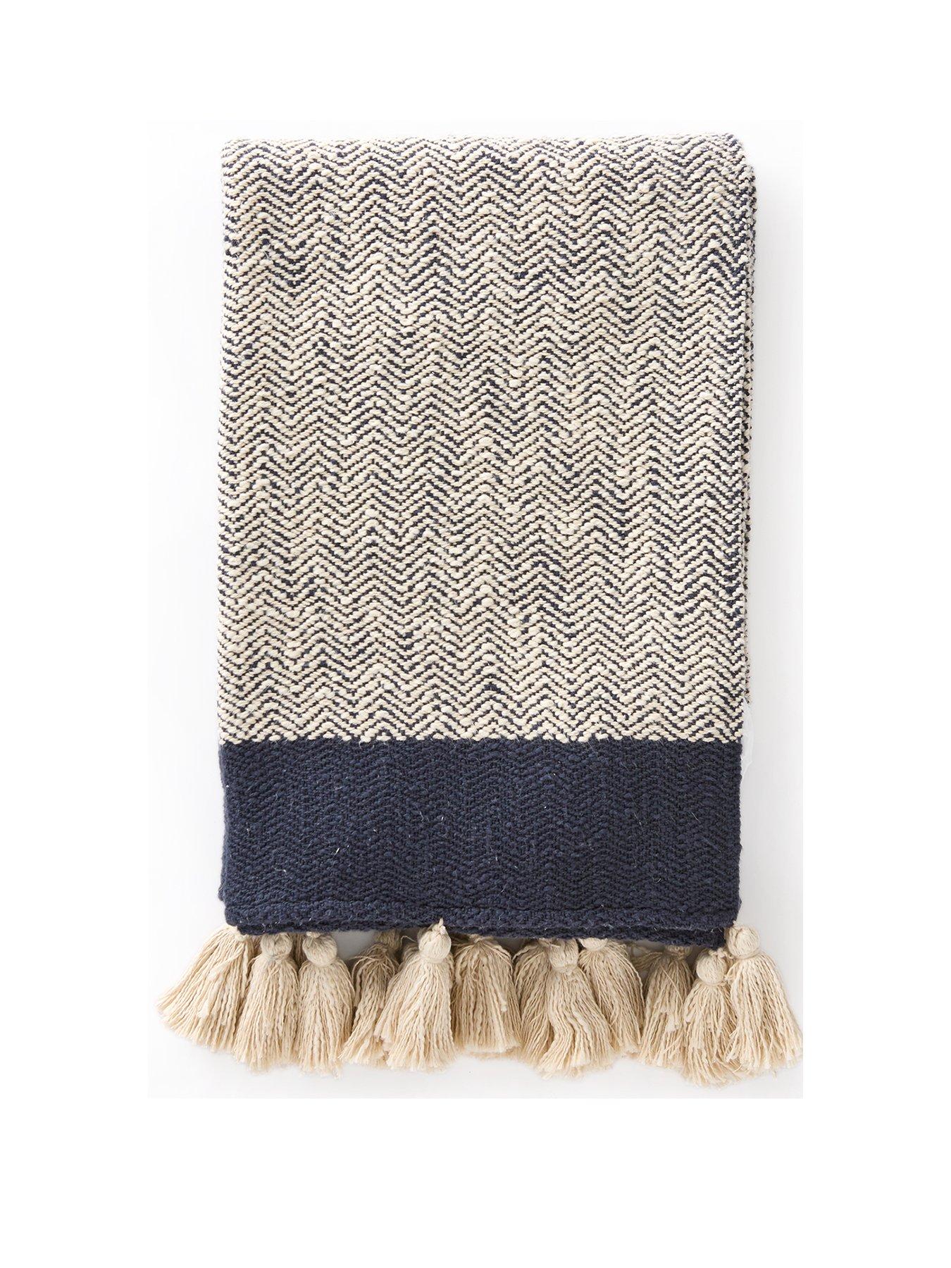 Very Home Herringbone 100 Cotton Throw