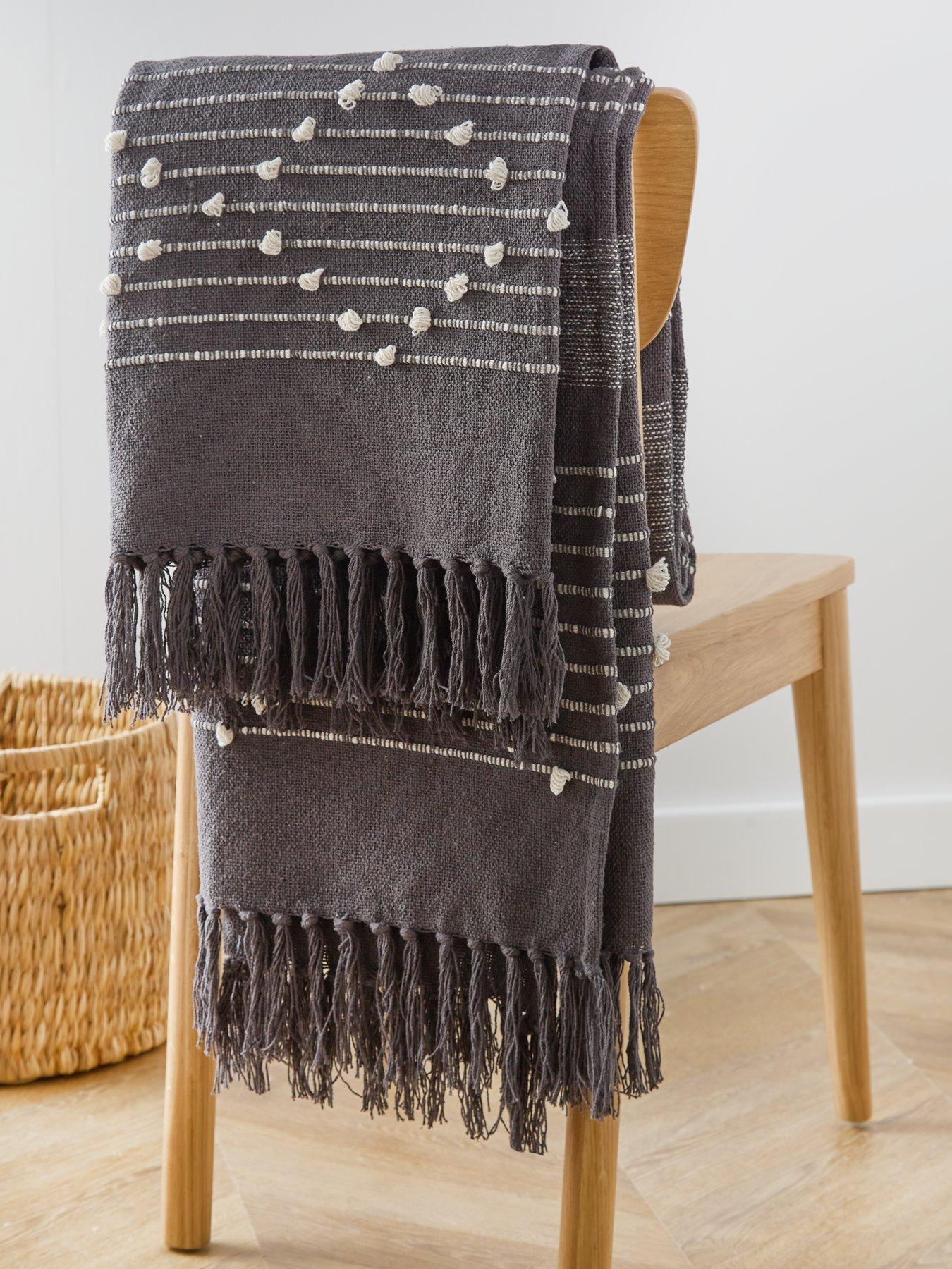 The Very Collection Julietta Throw - Grey