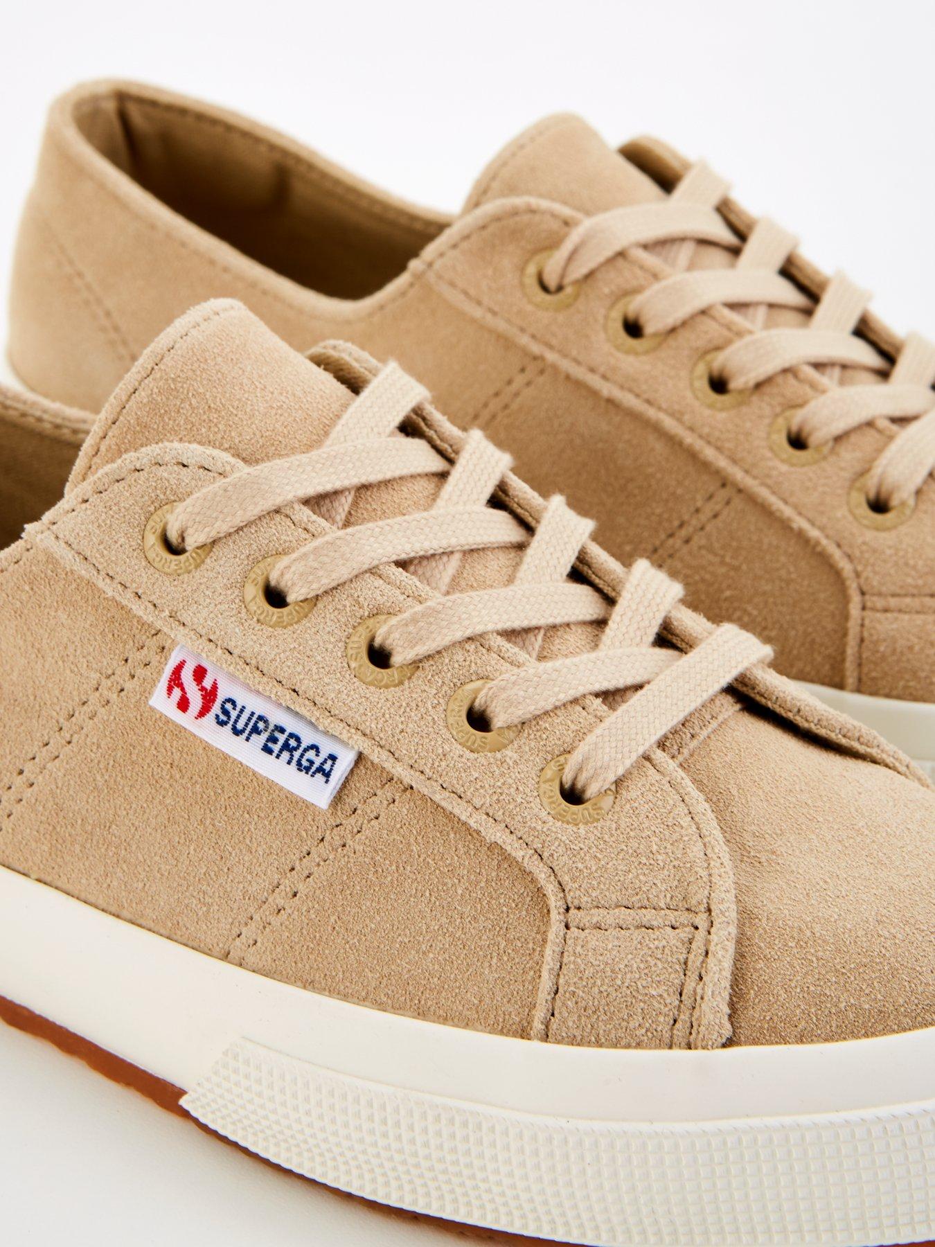 Superga 2750 Superga Suede Perforated Sneakers Superga Suede Tan