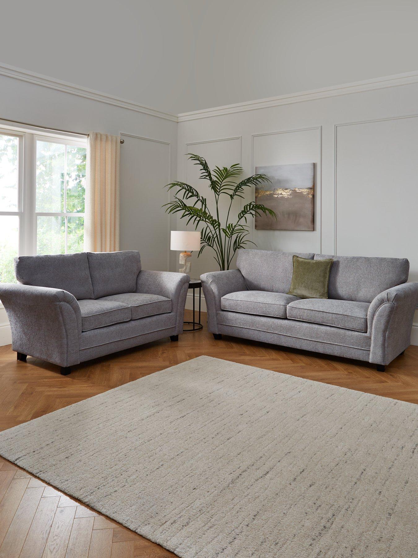 The Very Collection Dury Chunky Weave Standard Back 3 Seater + 2 Seater Sofa Set (Buy  &  SAVE!) - FSC® Certified