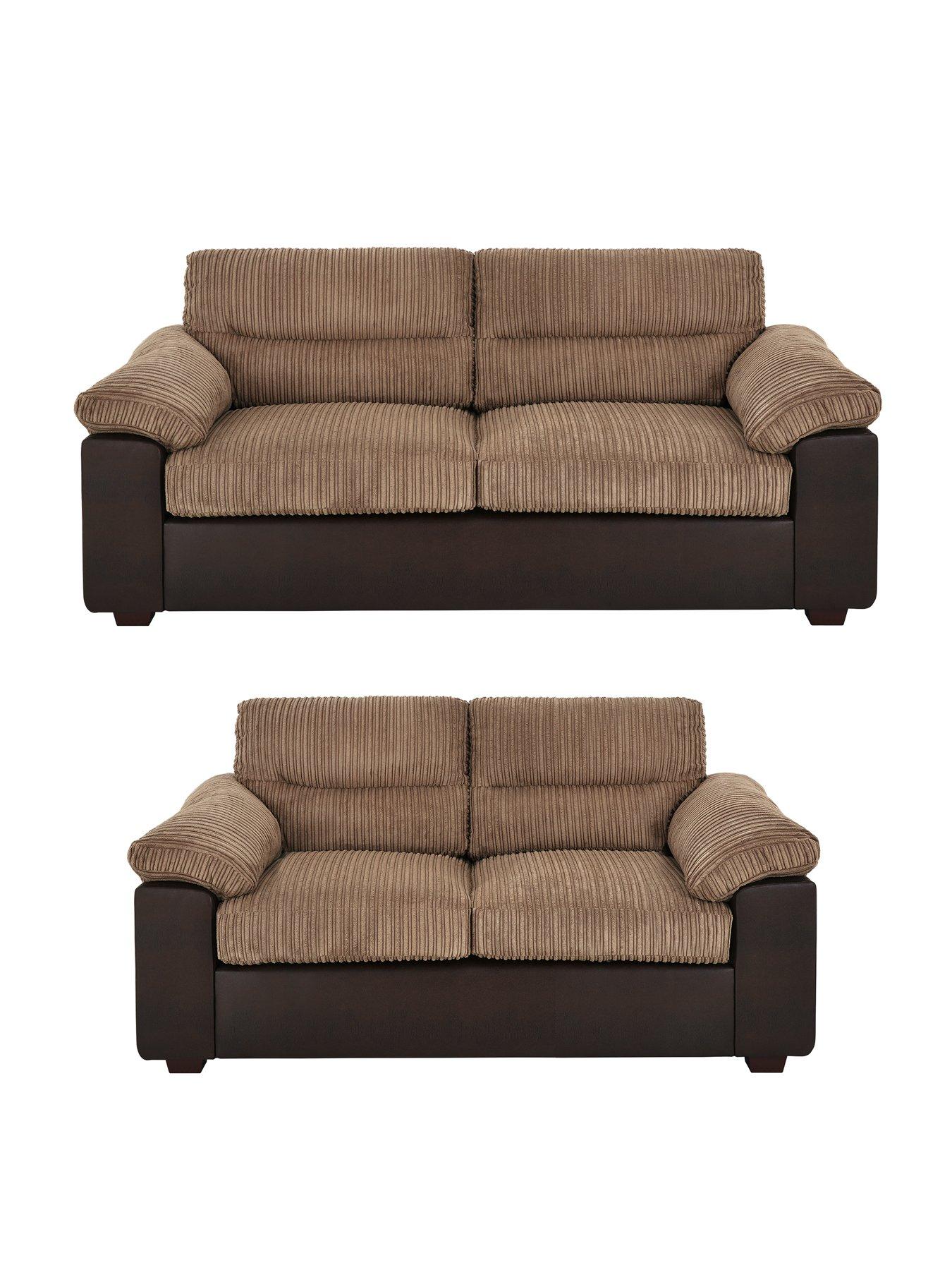 Very Home Armstrong 3 + 2 Seater Sofa Set (Buy  &  SAVE!) - Brown - FSC® Certified