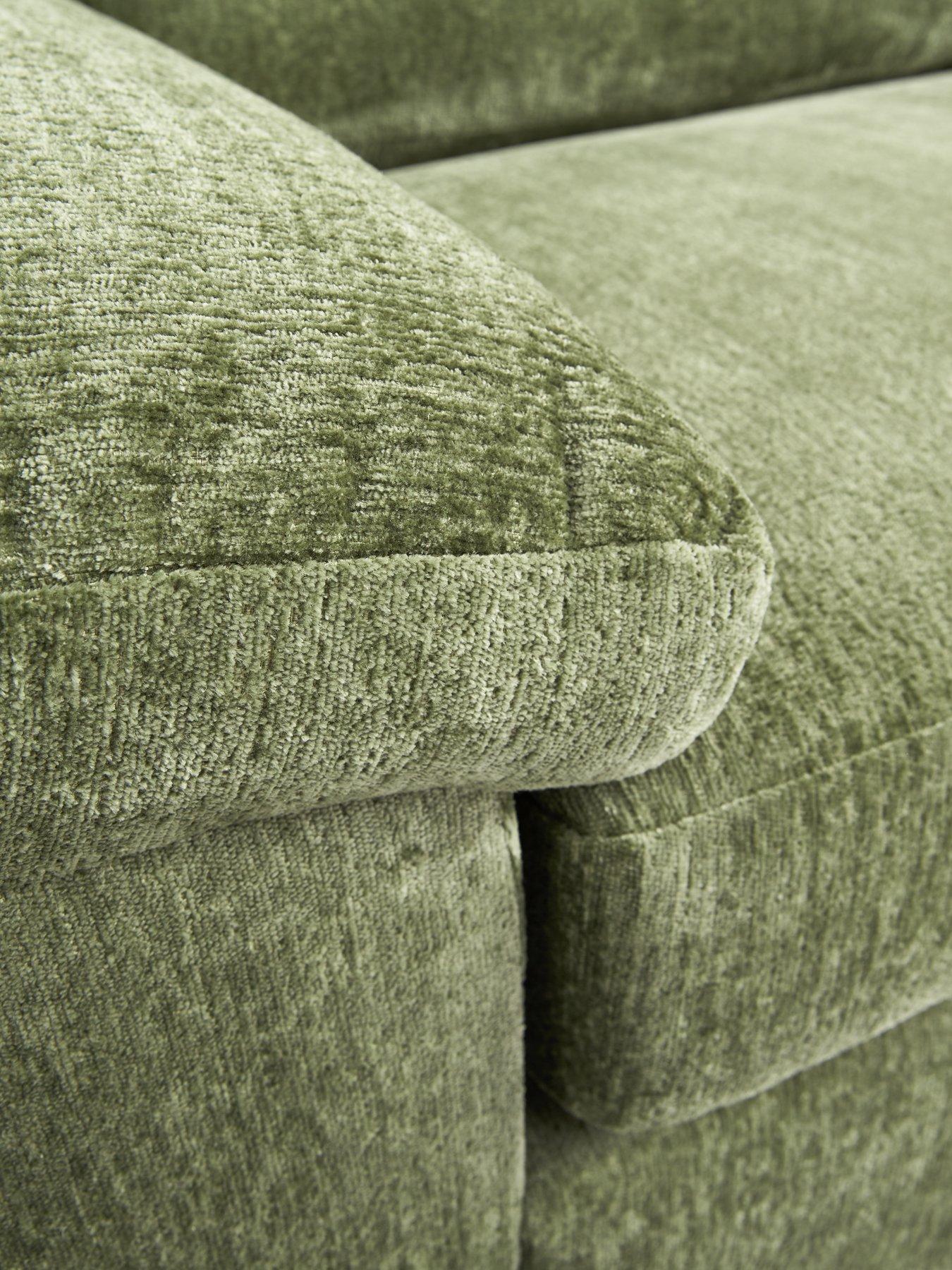 Image 4 of 7 of The Very Collection Salerno Standard Back Fabric 3 + 2 Seater Sofa Set (Buy &amp; SAVE!) &ndash; Olive Green - FSC&reg; Certified