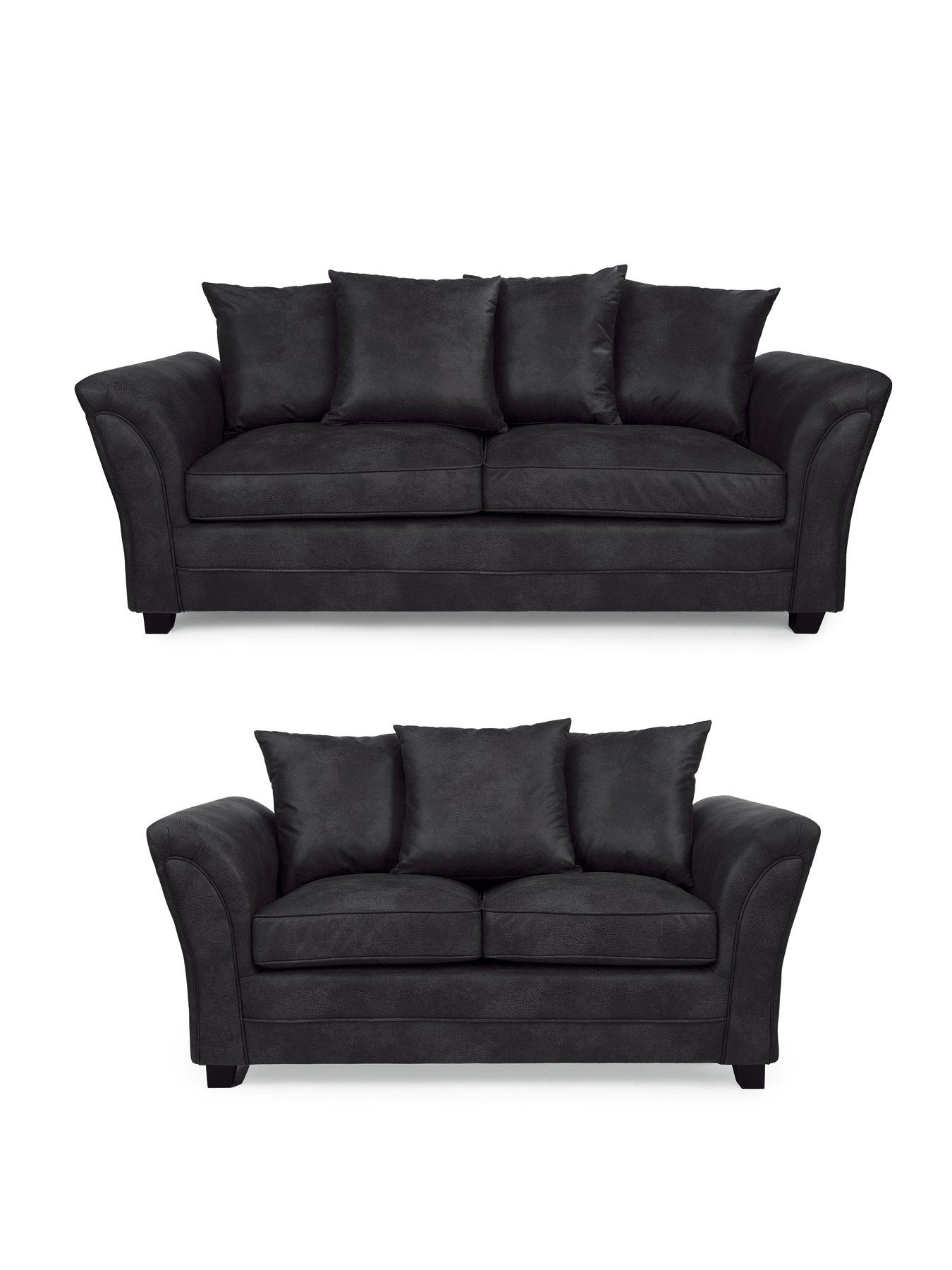 Very Home Dury Leather Look 3 + 2 Seater Sofa Set (Buy  &  SAVE!) - FSC® Certified