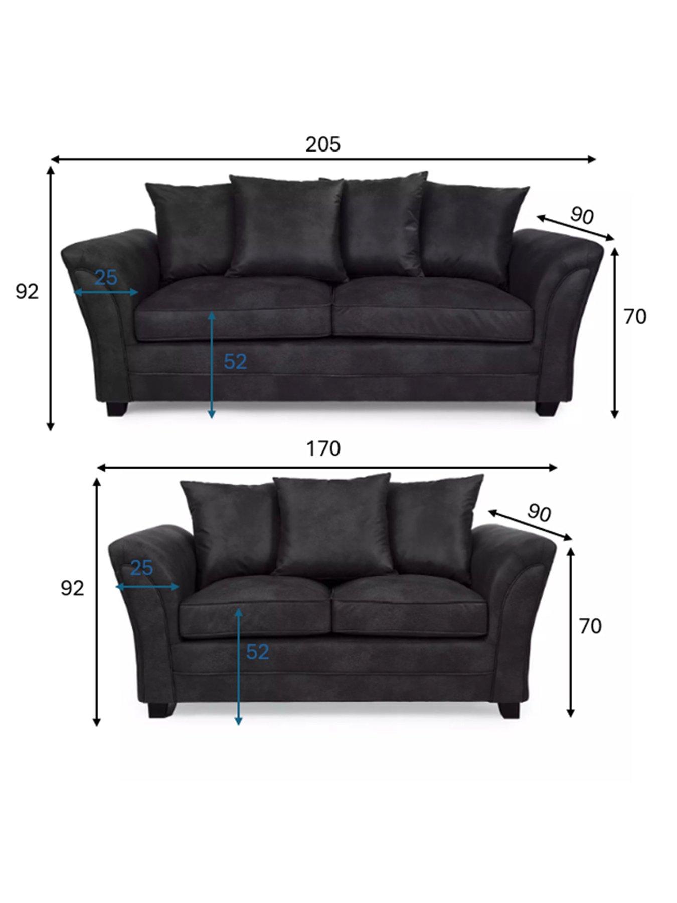 Image 5 of 6 of The Very Collection Dury Leather Look 3 + 2 Seater Sofa Set (Buy &amp; SAVE!) -&nbsp;FSC&reg; Certified