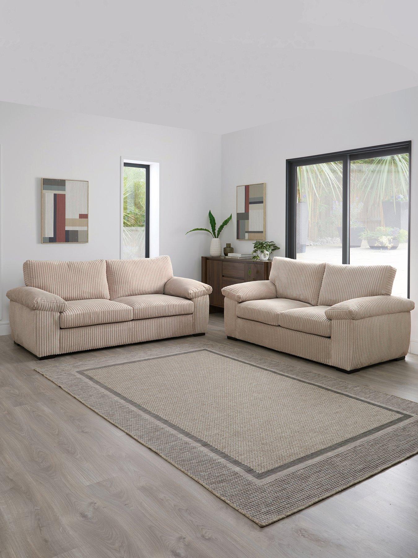 The Very Collection Amalfi Standard Back 3 + 2 Seater Sofa Set - Cream (Buy  &  SAVE!) - FSC® Certified