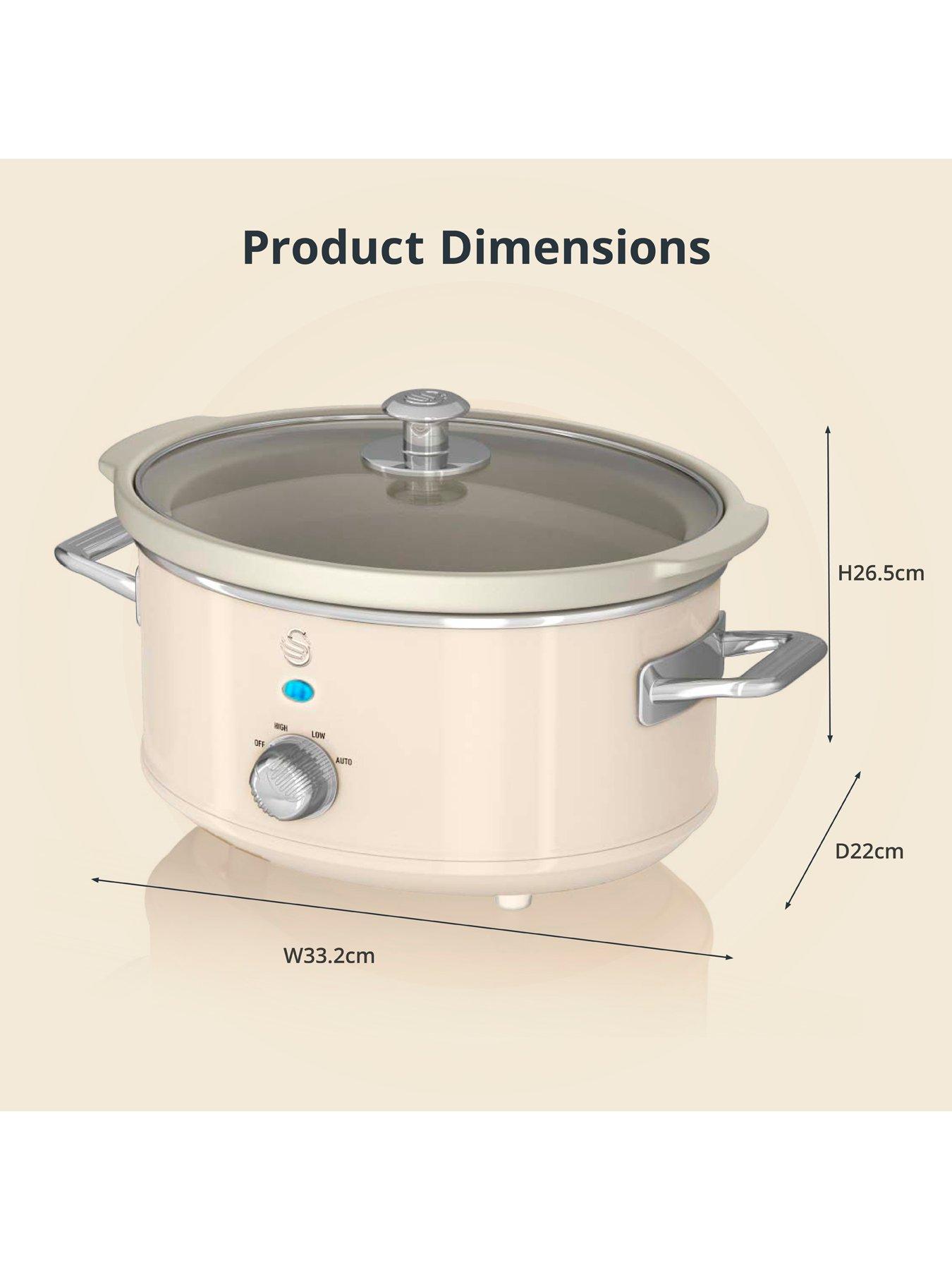  image of swan-sf17021cn-retro-slow-cooker-with-3-temperature-settings-keep-warm-function-35l-200w-cream