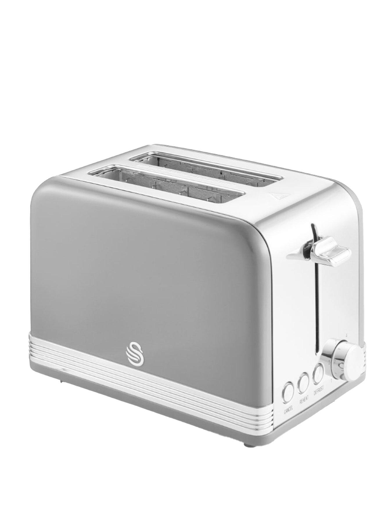 Swan Retro 2 Slice Toaster Grey littlewoods