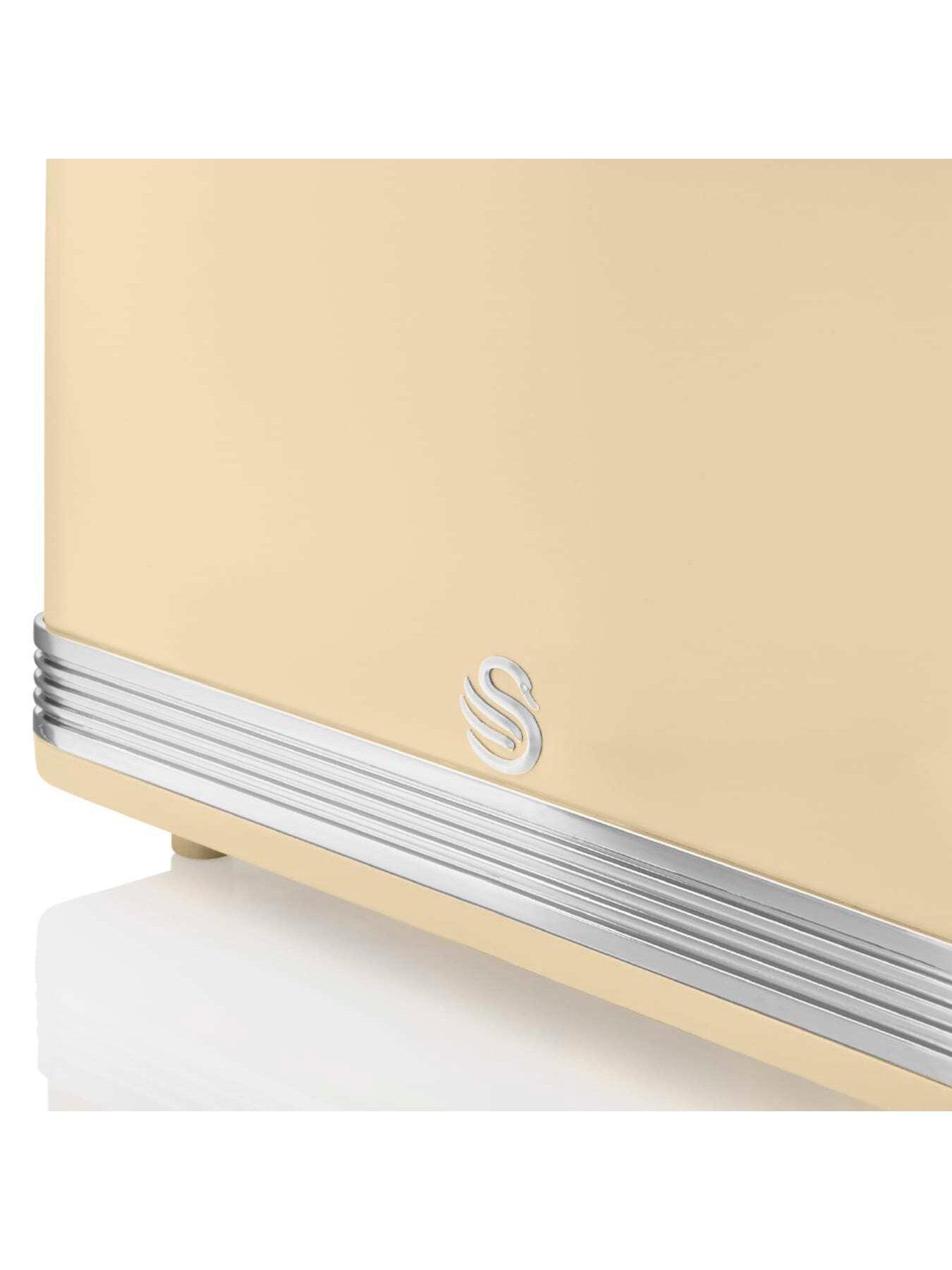  image of swan-st19020cn-retro-4-slice-toaster-with-defrostreheatcancel-functions-cord-storage-1600w-cream