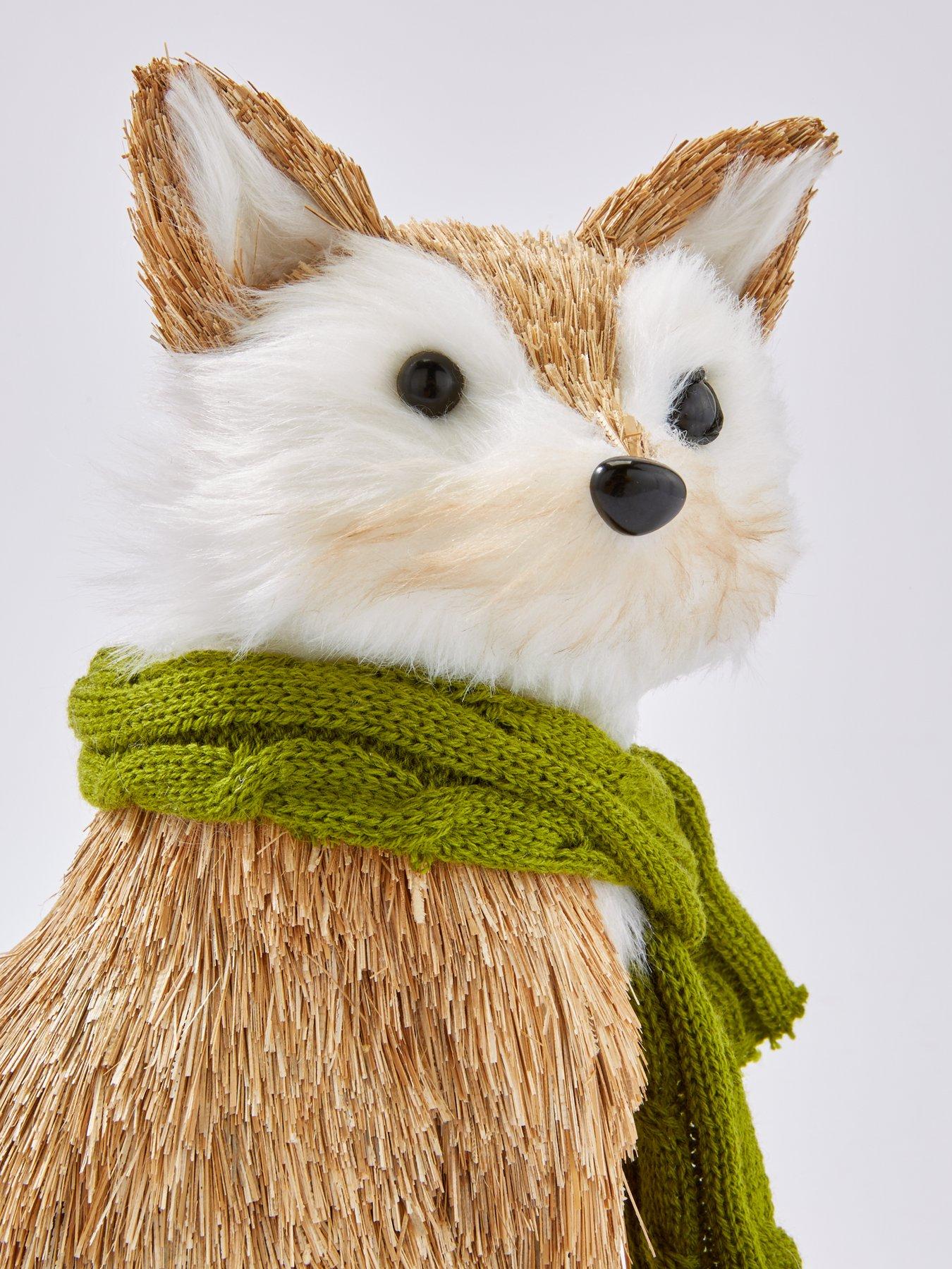 Image 3 of 3 of Bristle Fox with Scarf Autumn Decoration