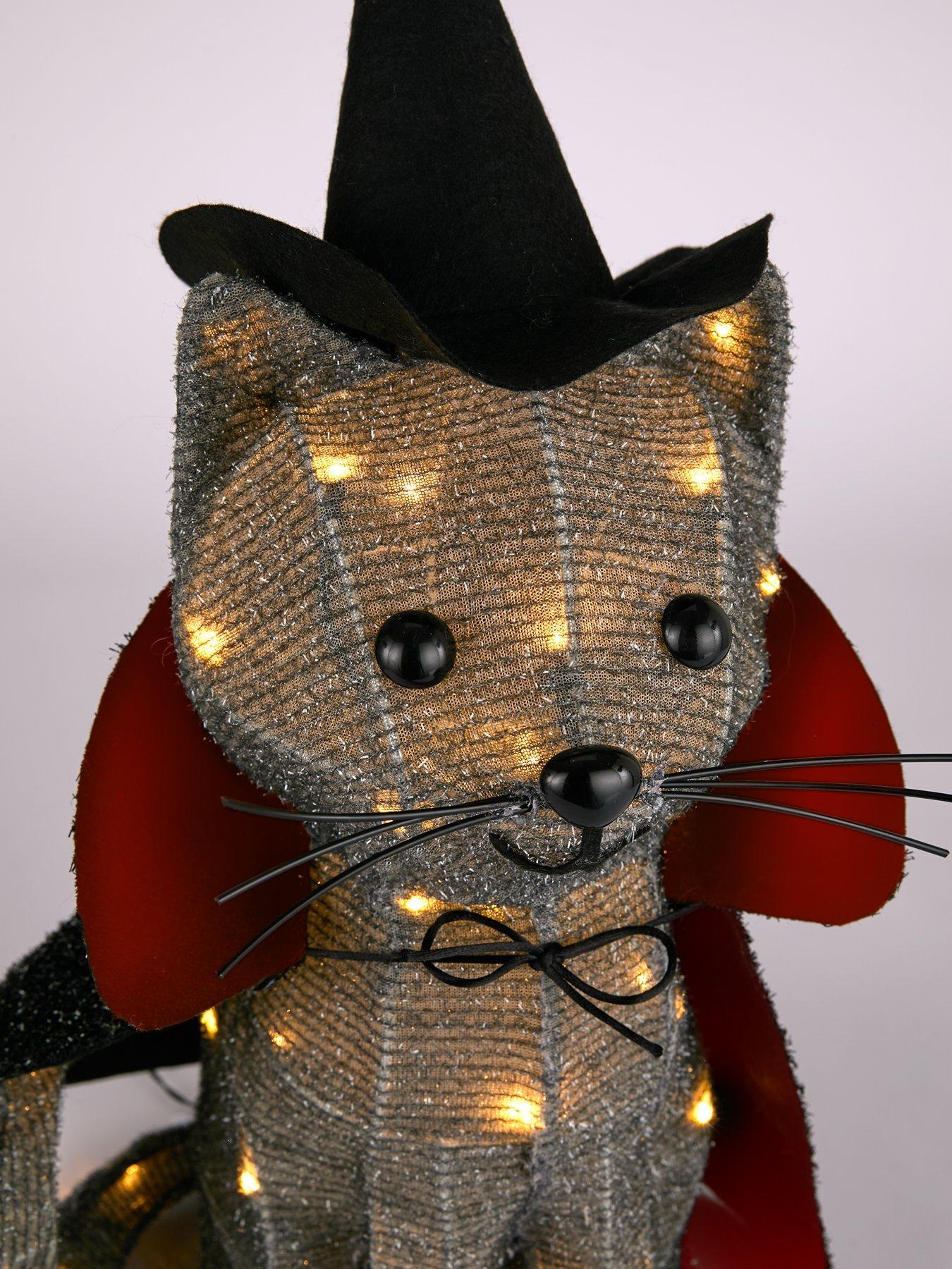 Image 5 of 6 of The Very Collection Halloween and Christmas Light-Up Cat Decoration