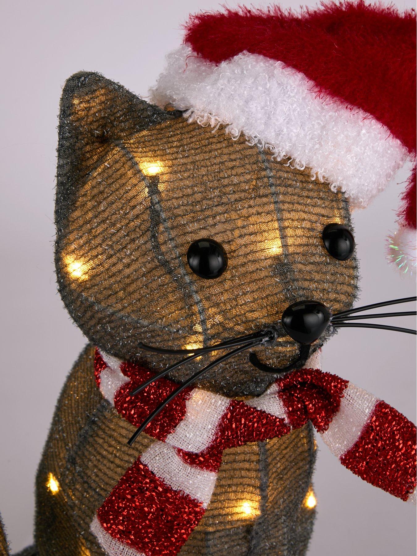 Image 6 of 6 of The Very Collection Halloween and Christmas Light-Up Cat Decoration