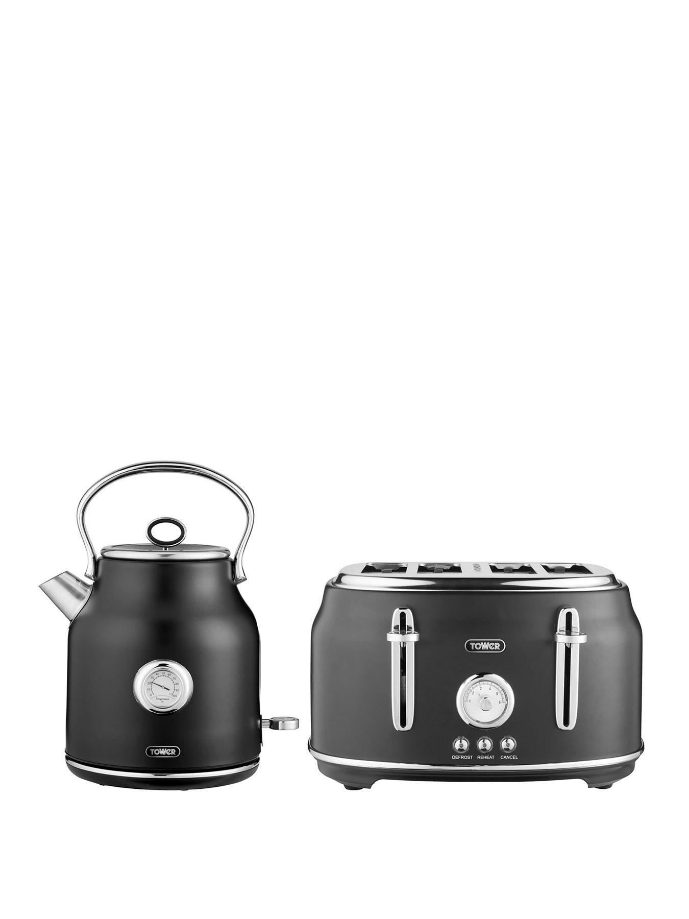Image 1 of 7 of Tower Renaissance Kettle &amp; 4-Slice Toaster Twin Pack -&nbsp;Black