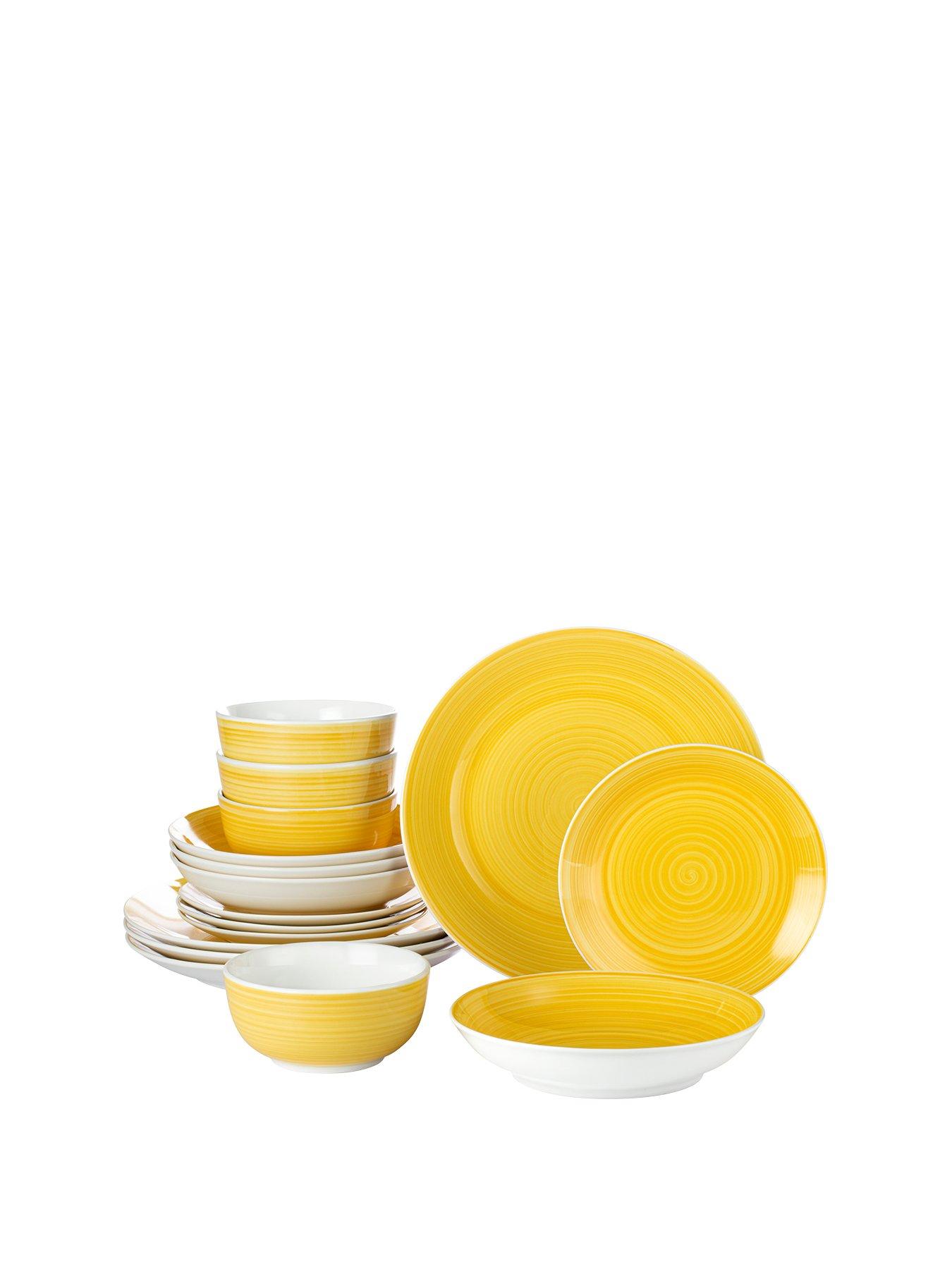  image of waterside-sunshine-yellow-spin-wash-16-piece-dinner-set