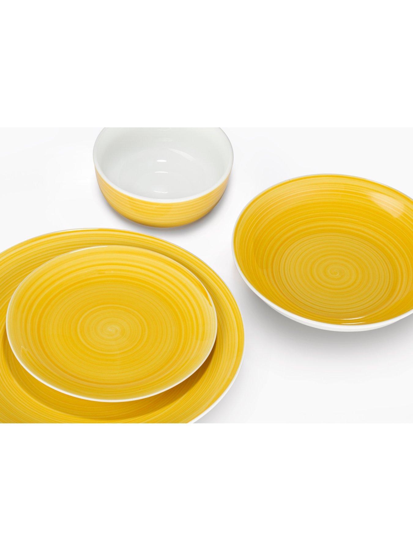  image of waterside-sunshine-yellow-spin-wash-16-piece-dinner-set