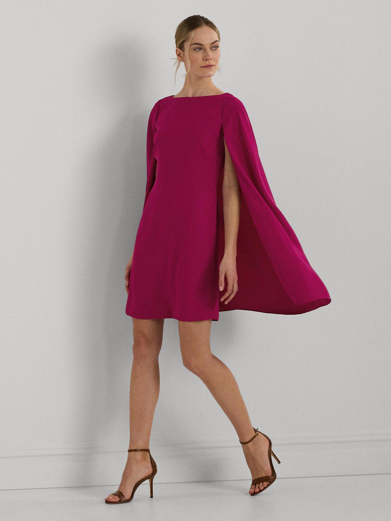 Image 3 of 4 of Lauren by Ralph Lauren Petra Long Sleeve Cocktail Dress - Pink