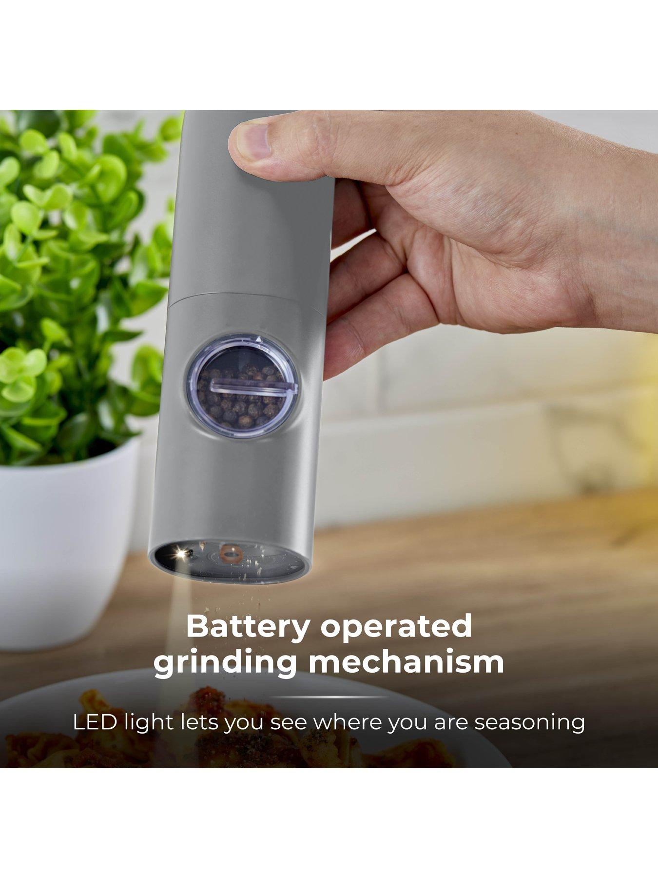 Image 4 of 6 of Tower Rechargeable Salt and Pepper Mills in Grey