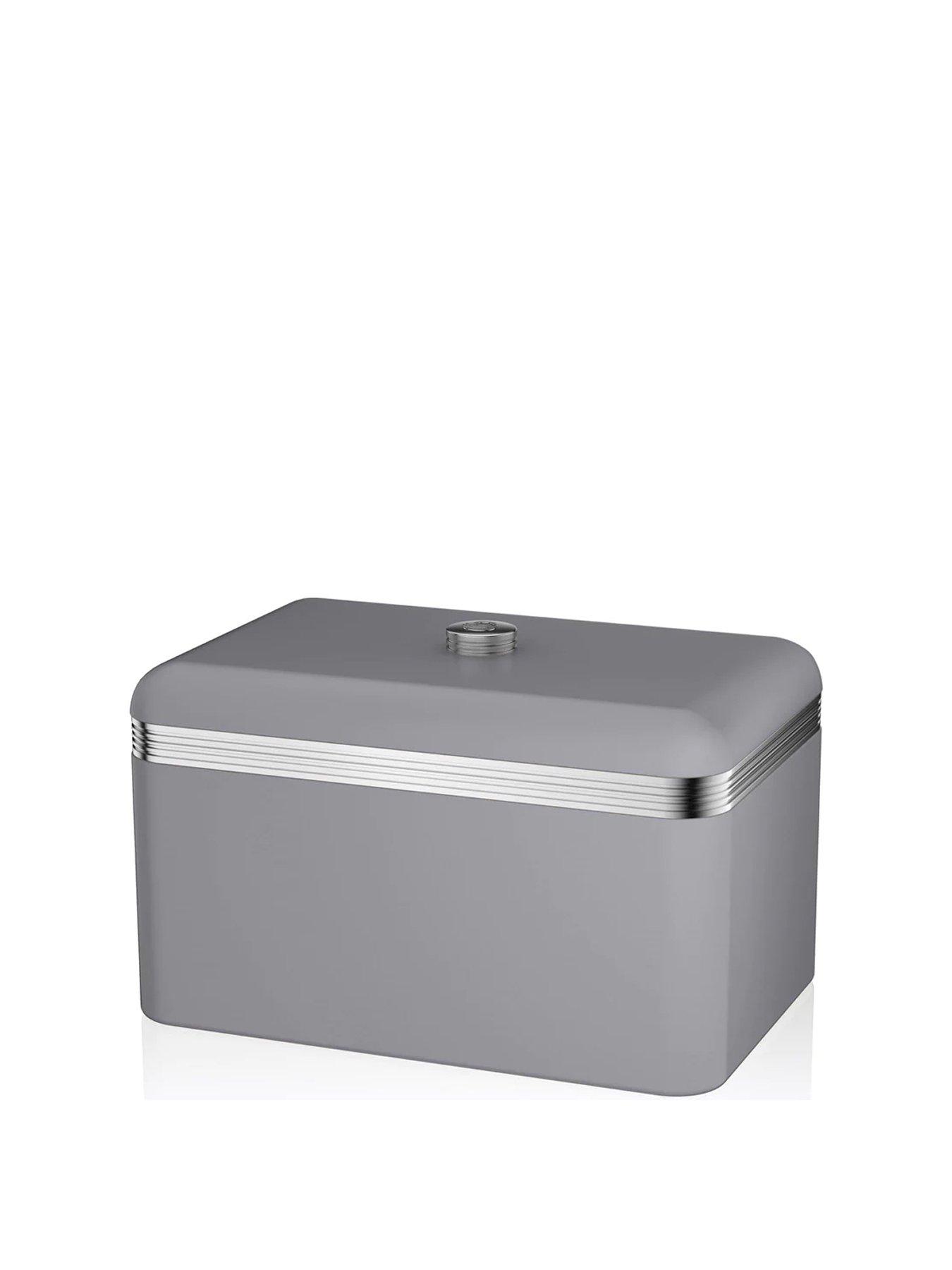 Swan Retro Bread Bin Grey