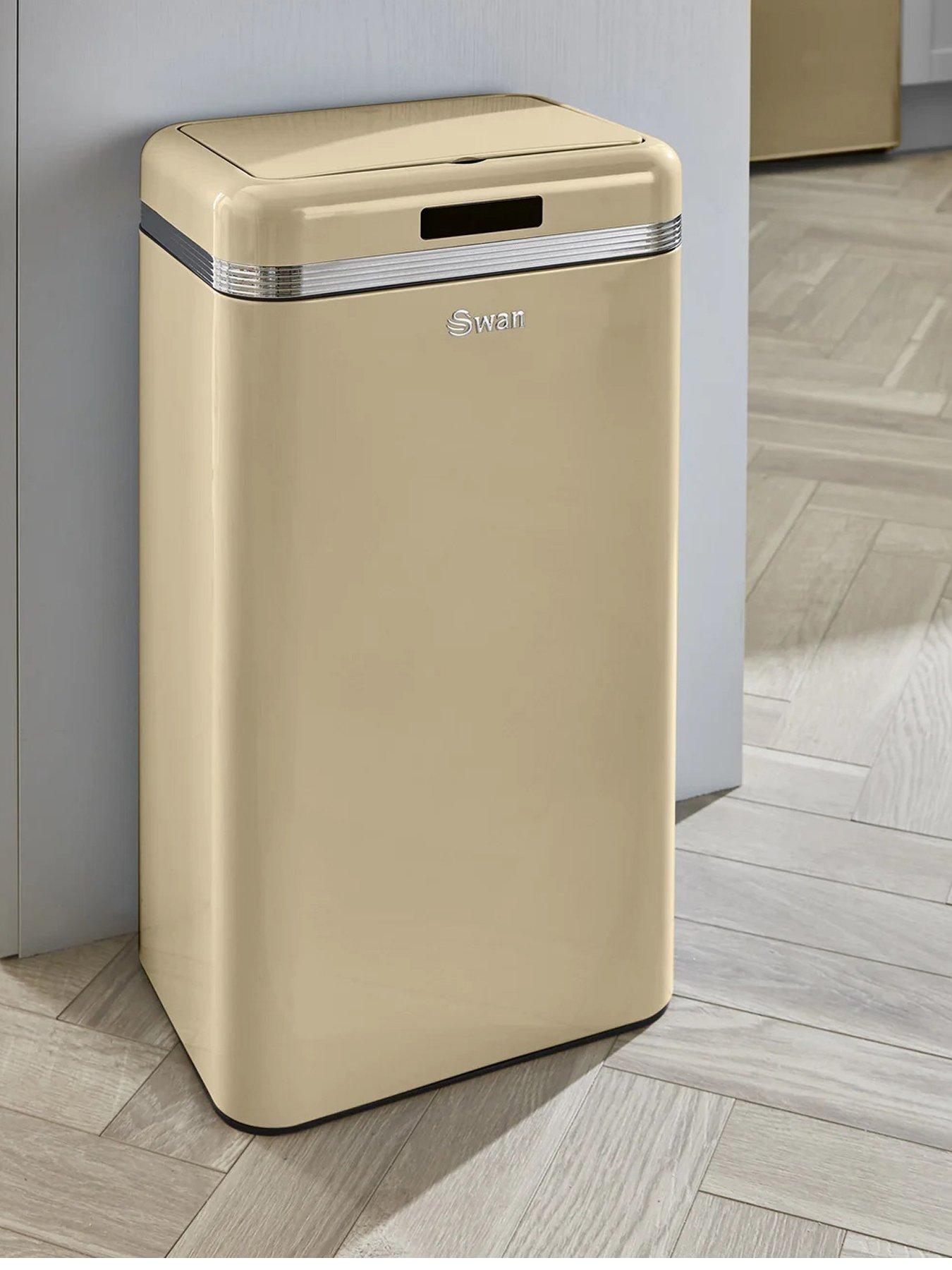 Swan Retro 45-Litre Sensor Bin in Cream