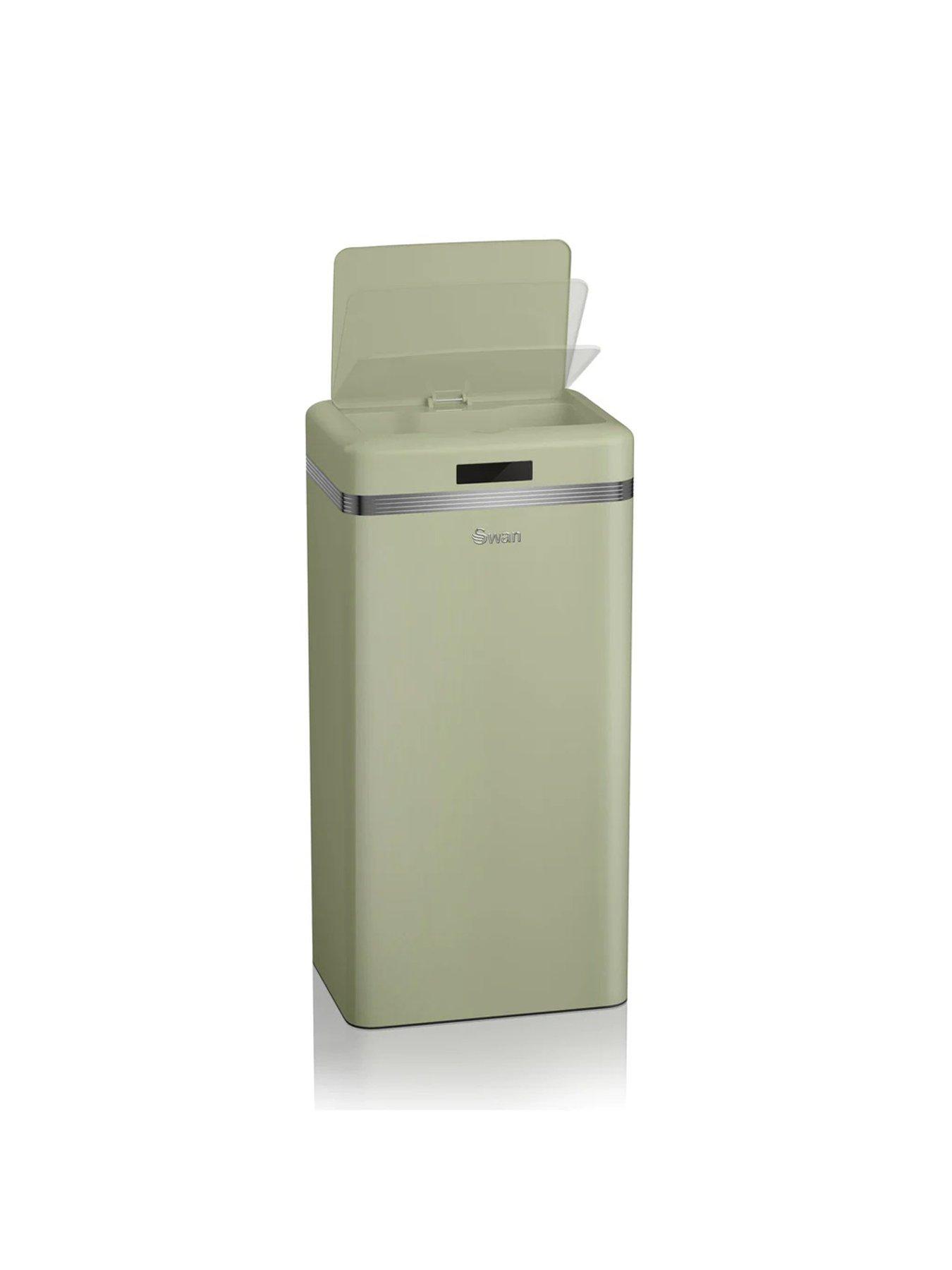 Swan Retro 45l Square Sensor Bin - Green | Littlewoods