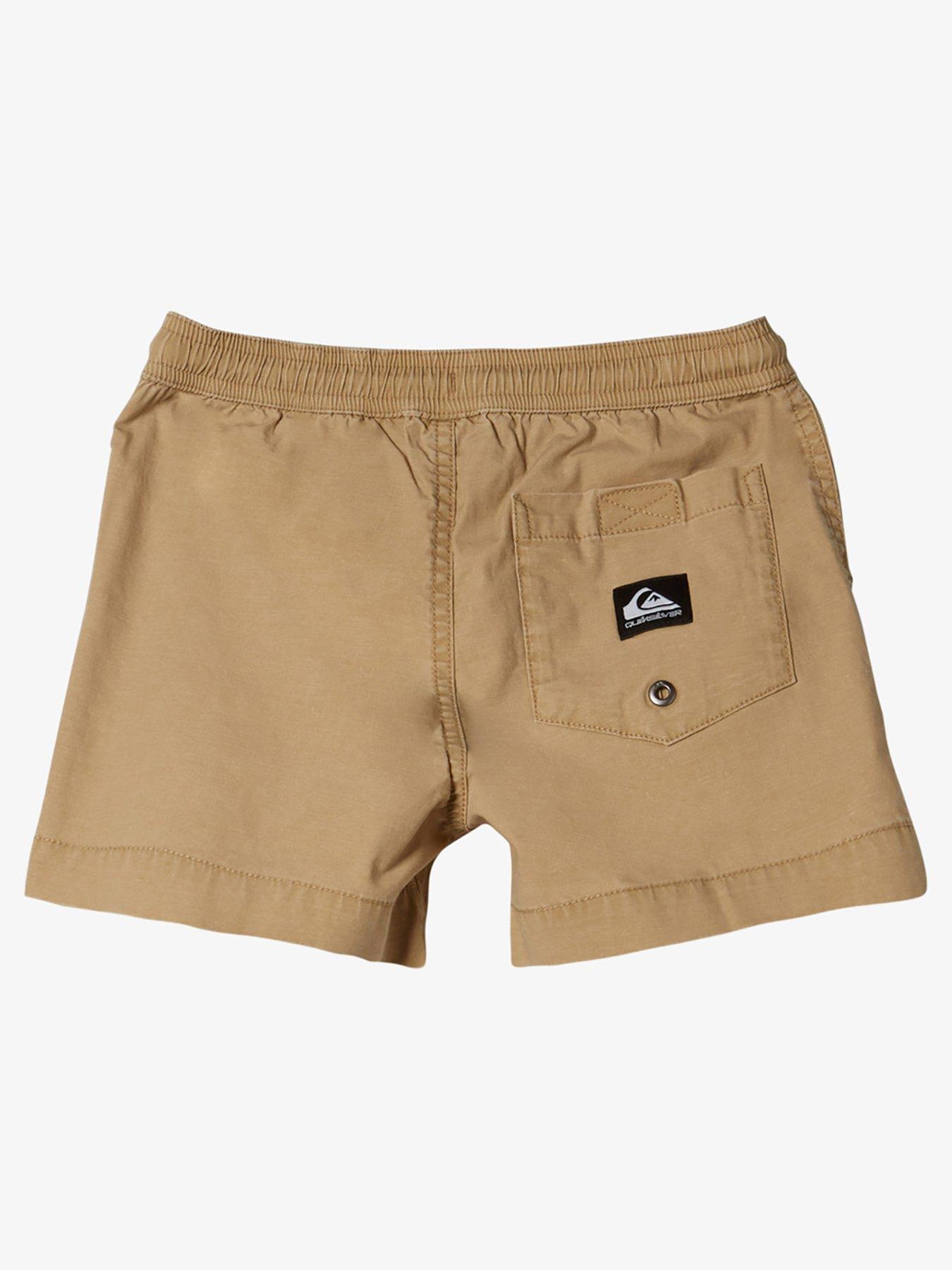 Image 2 of 2 of Quiksilver Boys Taxer Elasticated Waist Walk Shorts  - Khaki
