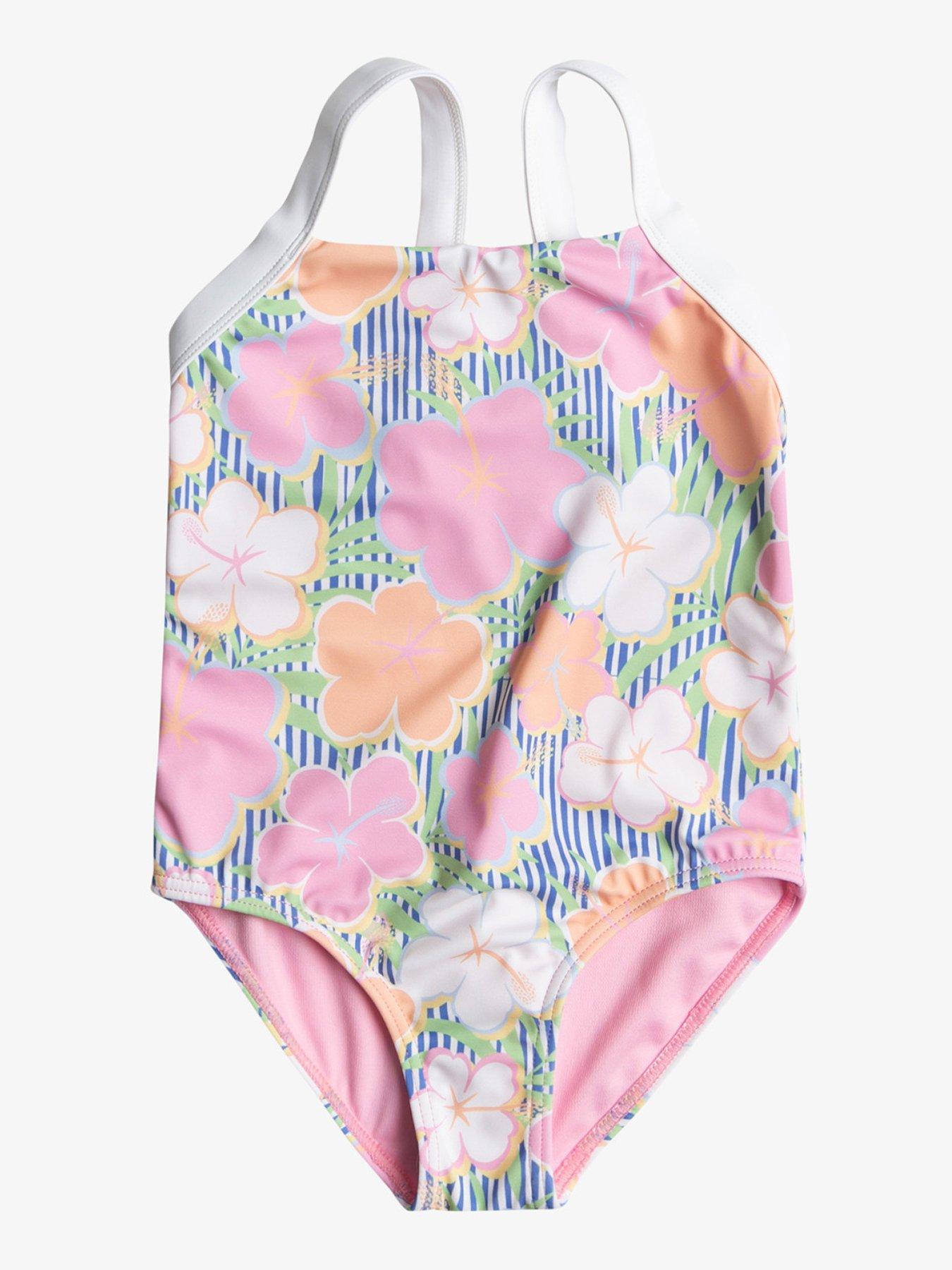 undefined Girls One Piece Stretch Fabric Swimsuit - Pink Print