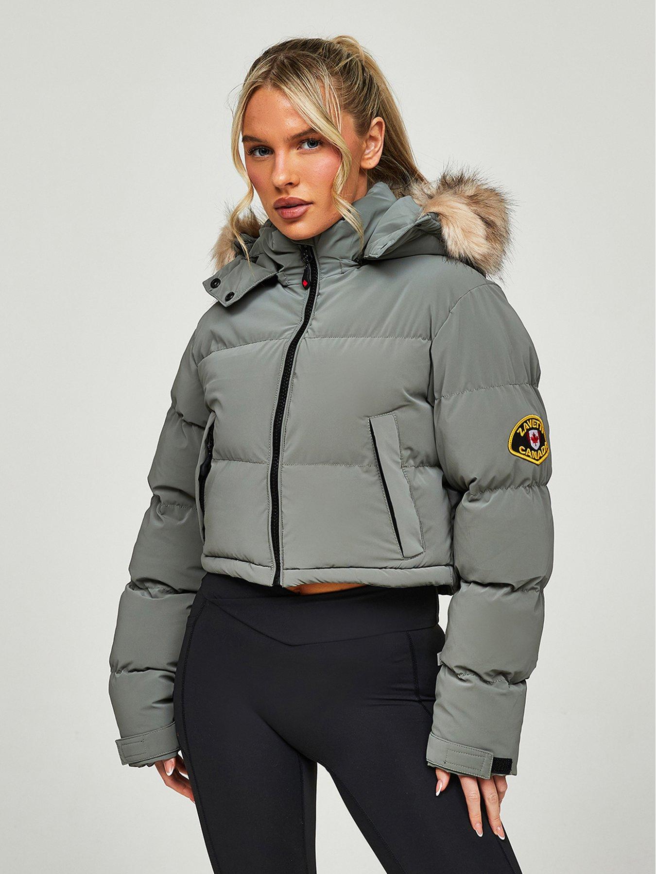 undefined Bellucci 20 Cropped Padded Jacket - Sage - Green