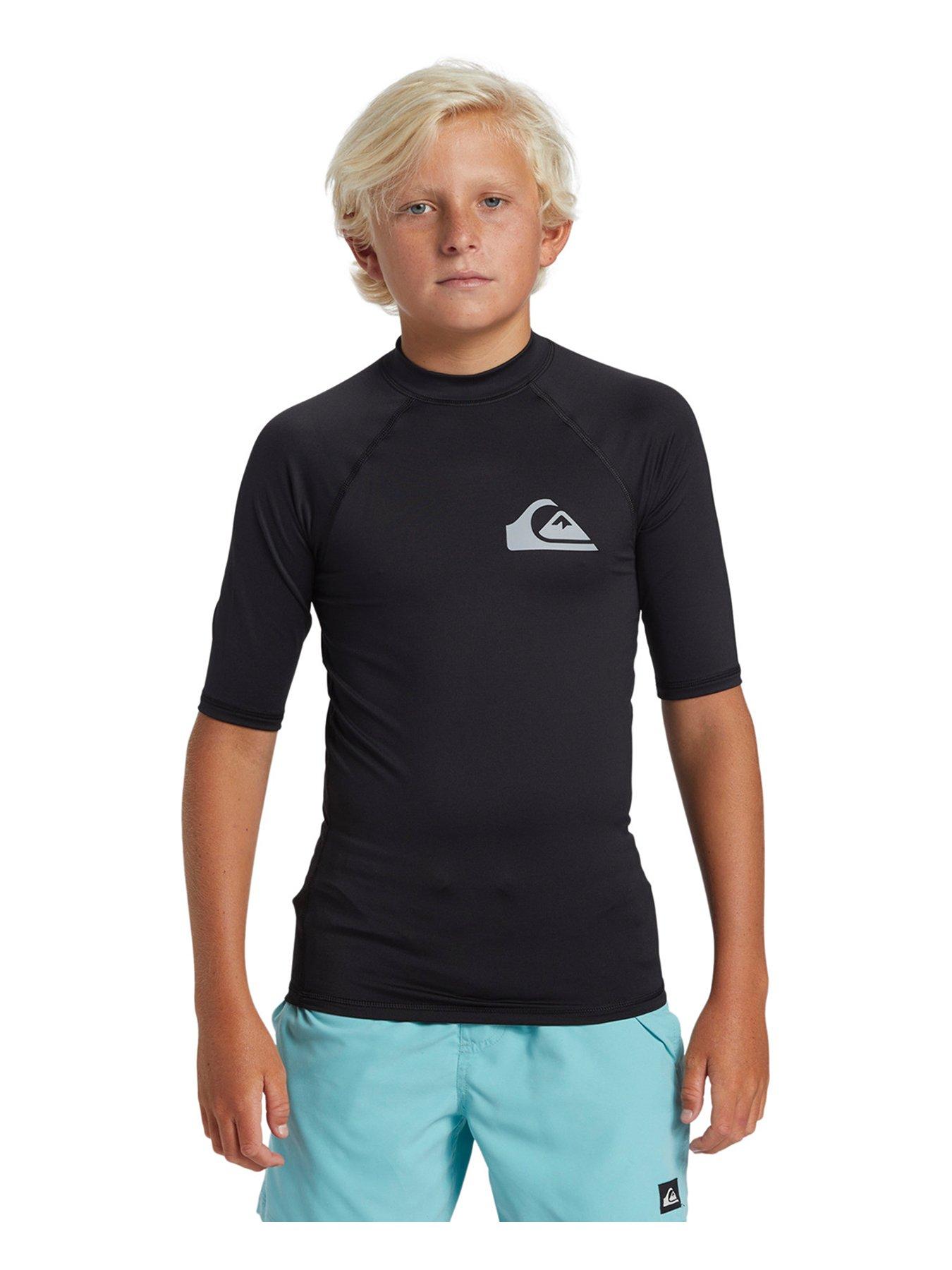 Quiksilver Boys Everyday Short Sleeve Upf 50 Surf T-shirt - Black