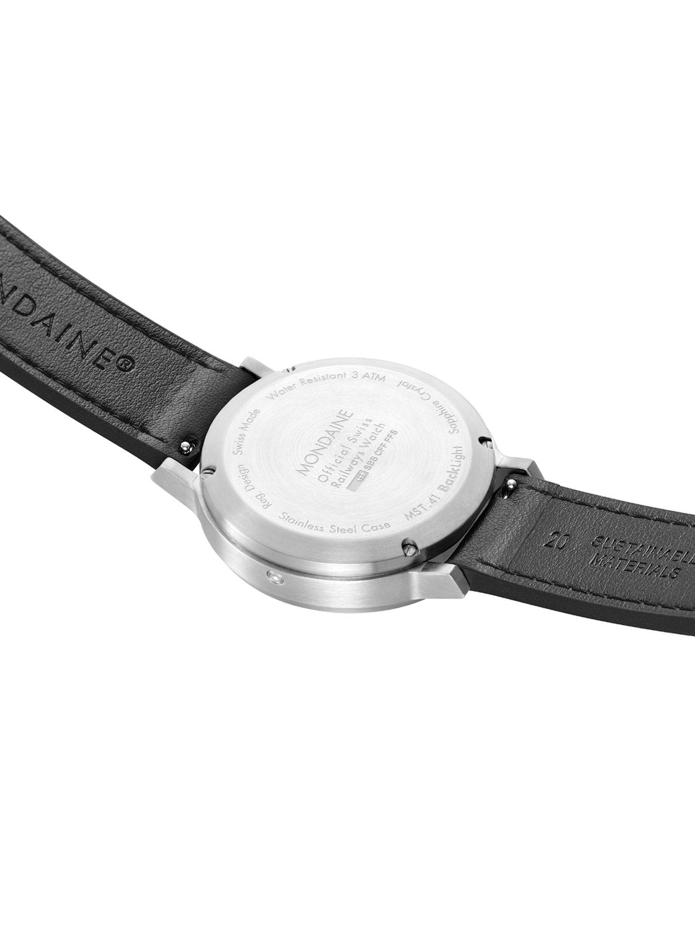  image of mondaine-stop2go-backlight-white-dial-watch-grape-leather