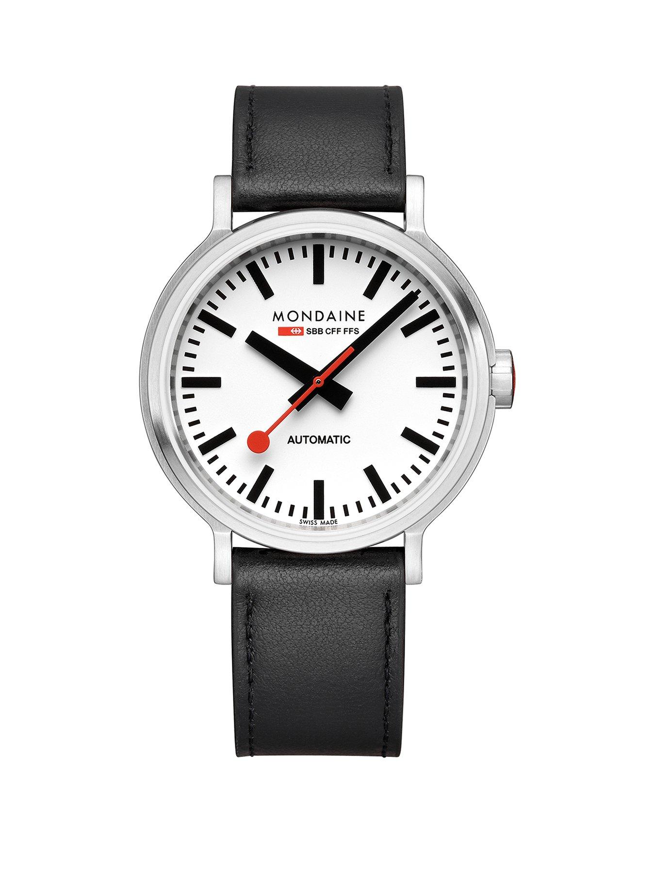 mondaine-original-automatic-41mm-white-dial-black-grape-leather-watch