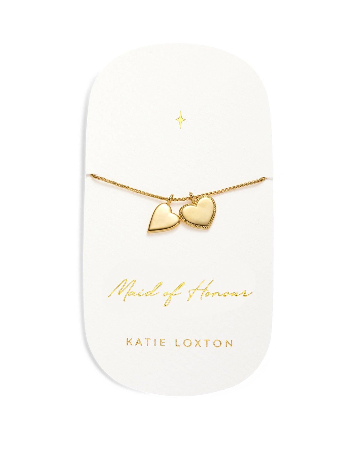 undefined Maid of Honour Waterproof Gold Bridal Charm Bracelet
