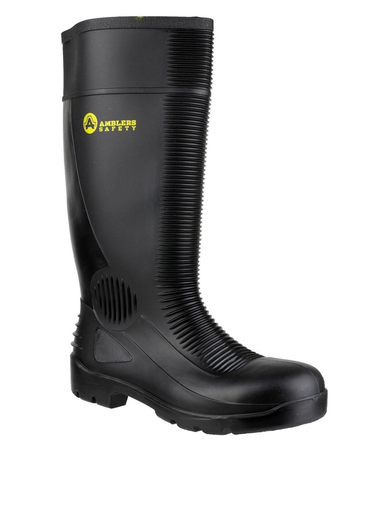 Amblers Men's FS99 Steel-Toe-Cap Safety Wellington Boots - Black