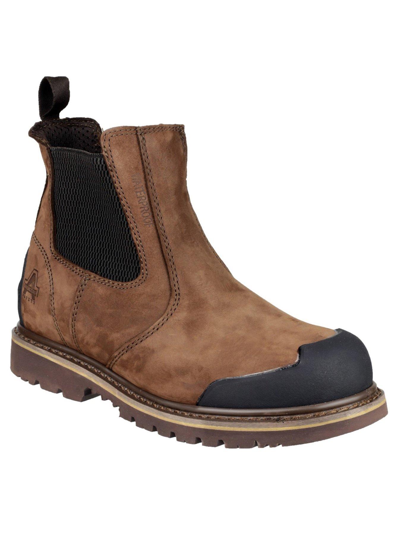 Amblers Mens Safety 225 S3 Water Proof Boots - Brown - Black