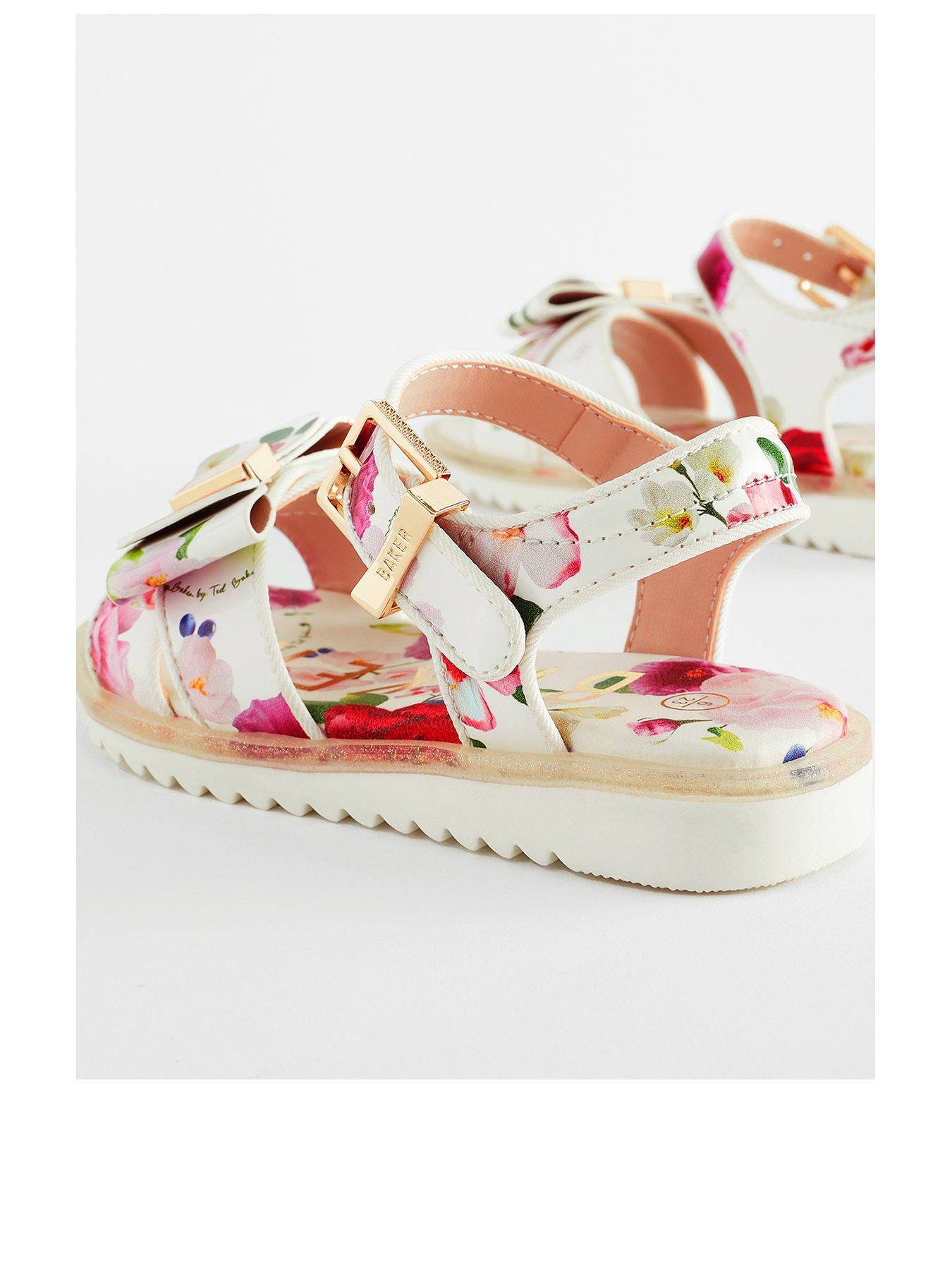 Ted Baker Younger Girls Printed Sandal White littlewoods
