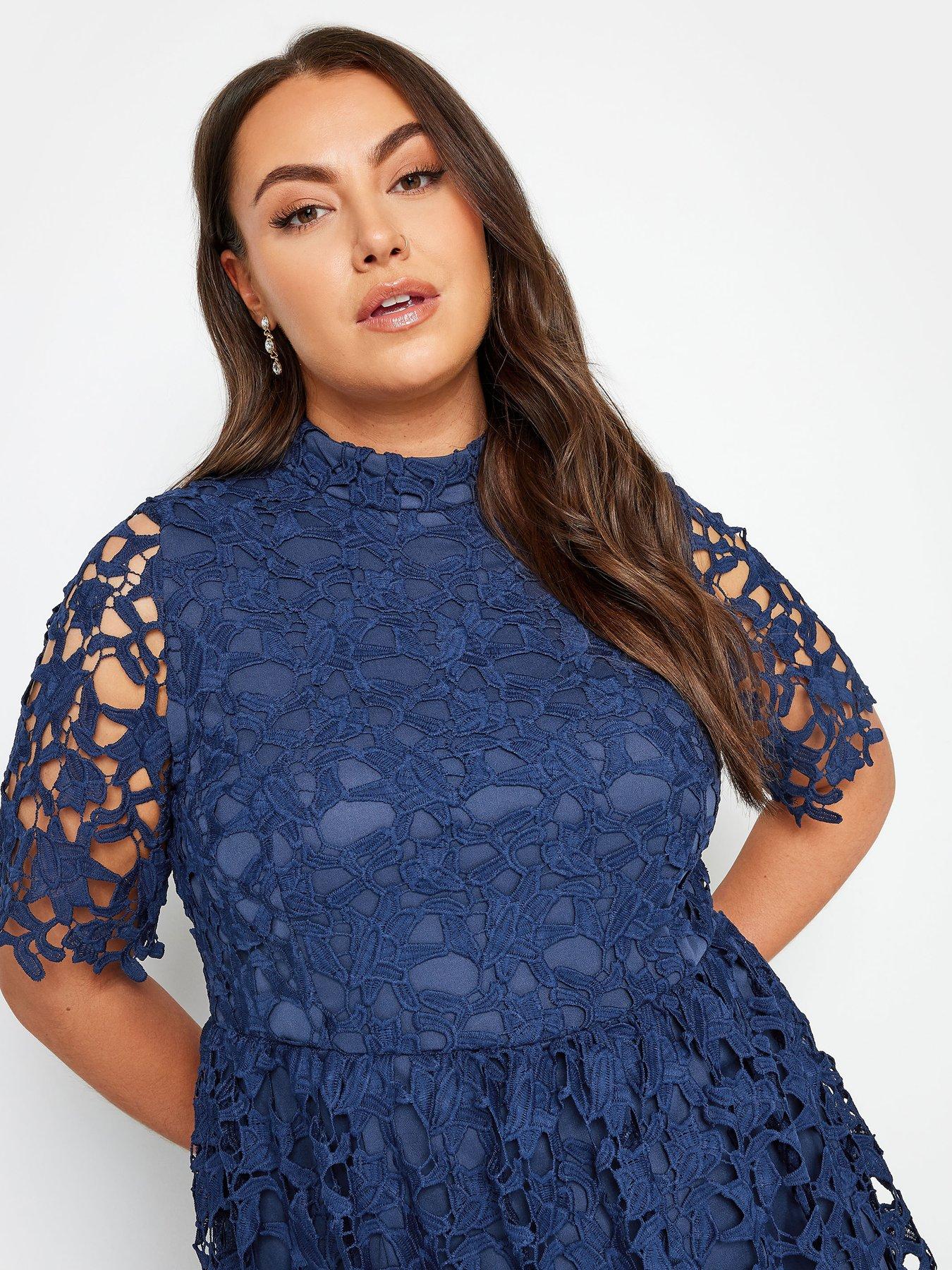 Yours Curve Crochet Lace Midi Dress | Littlewoods