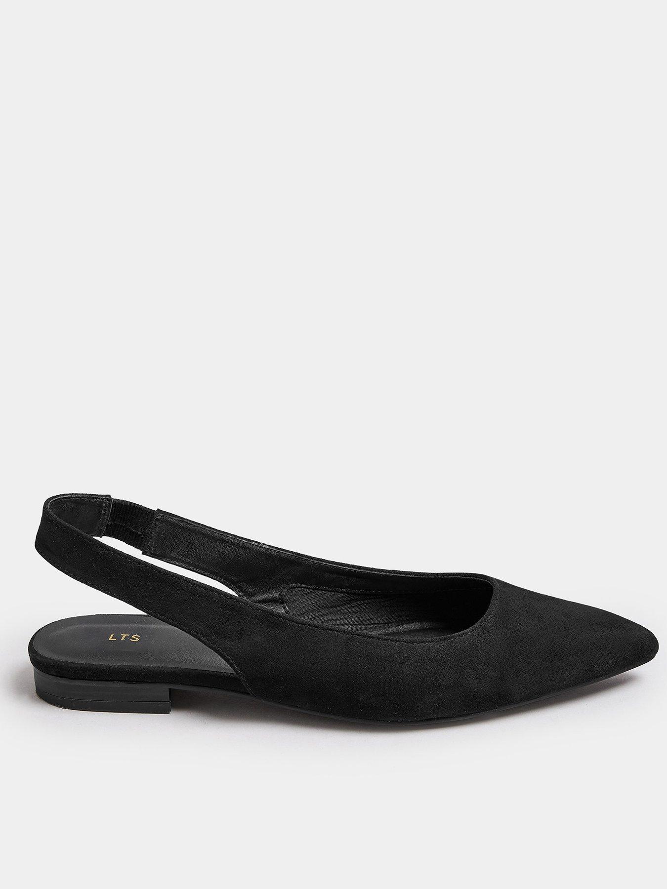 undefined Flat Point Slingback Black