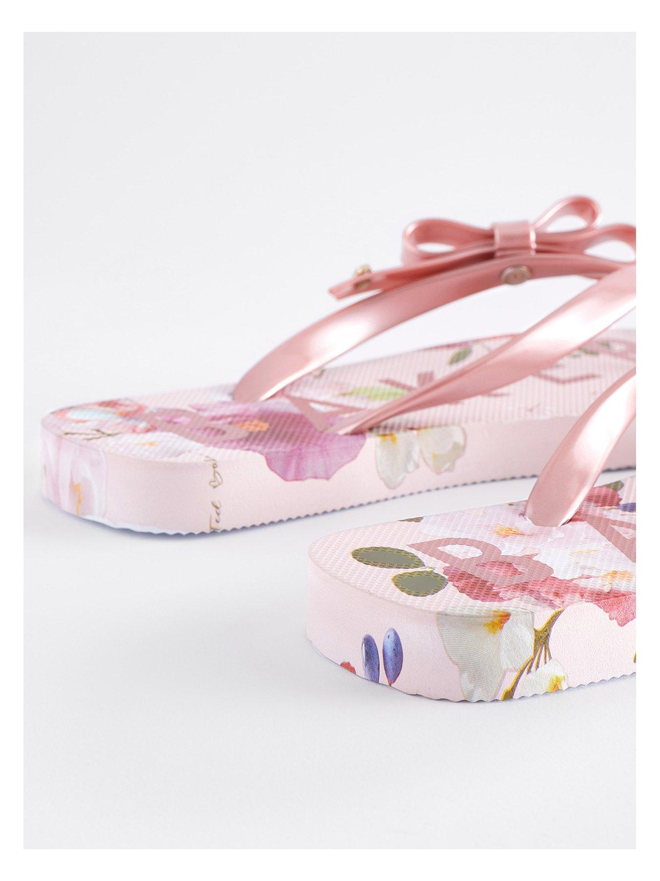 Pink ted baker flip flops on sale