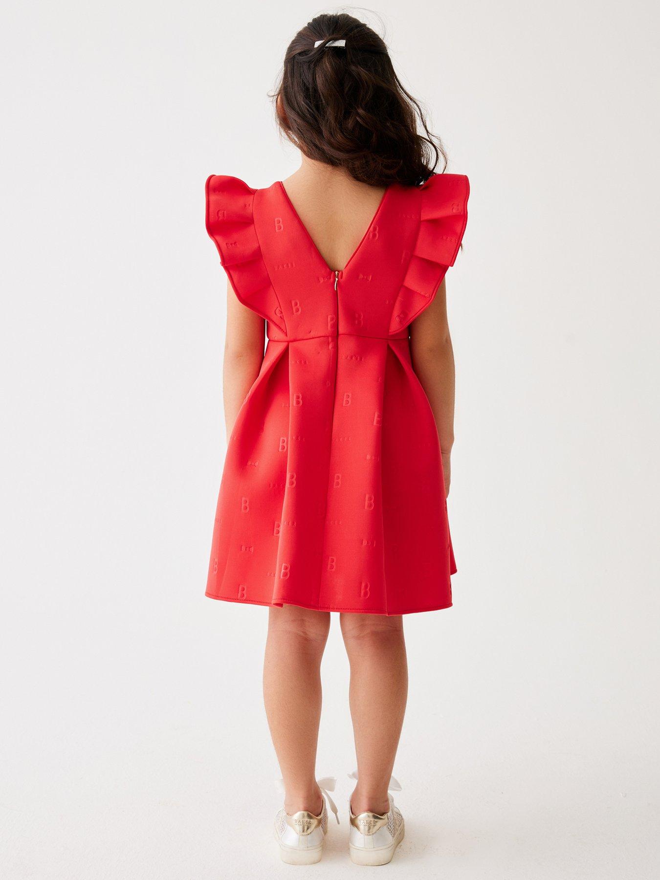 Fashion ted baker red ruffle dress