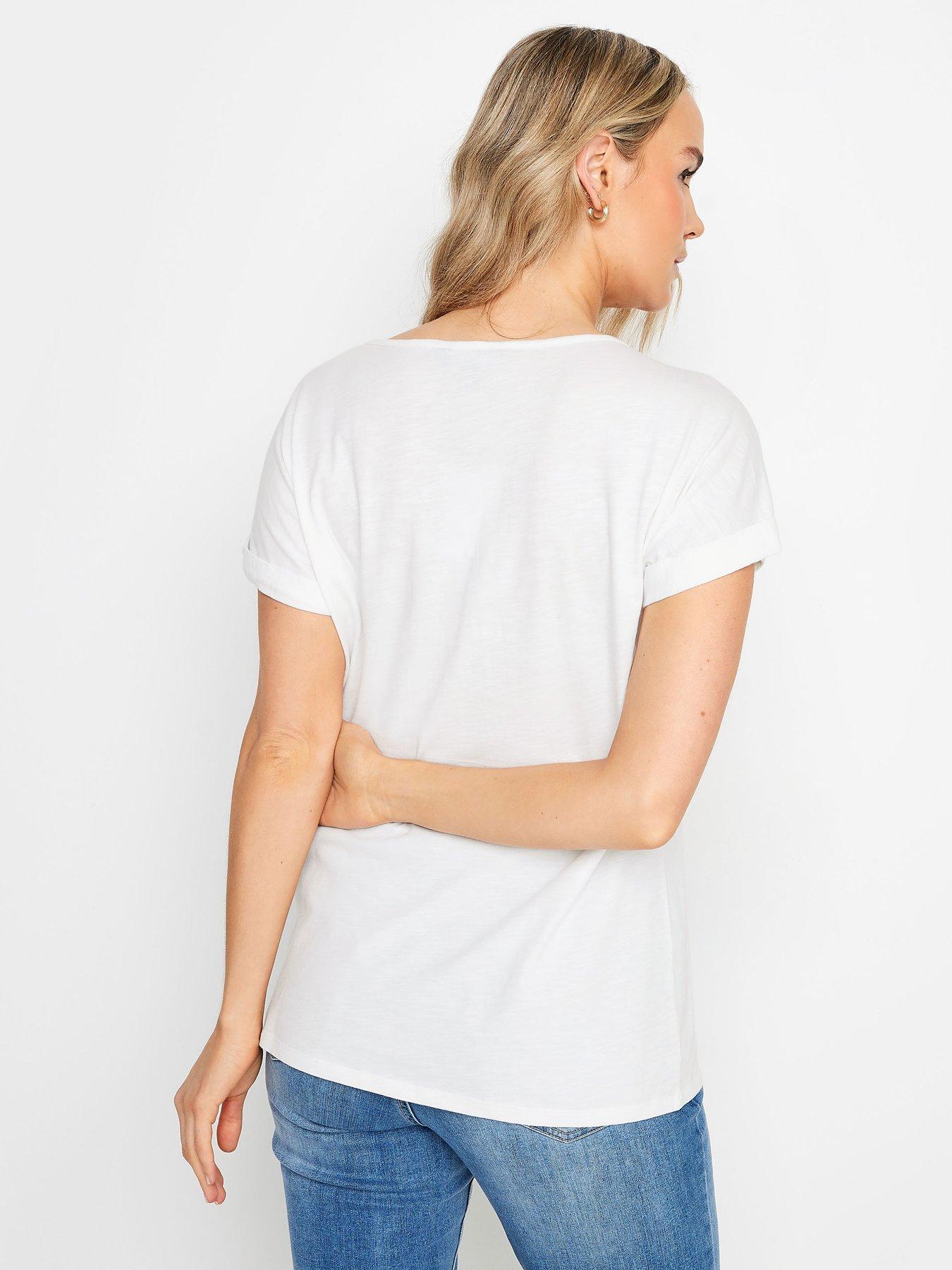 Image 2 of 4 of Long Tall Sally Tall Ivory Short Sleeve Pintuck Shirt