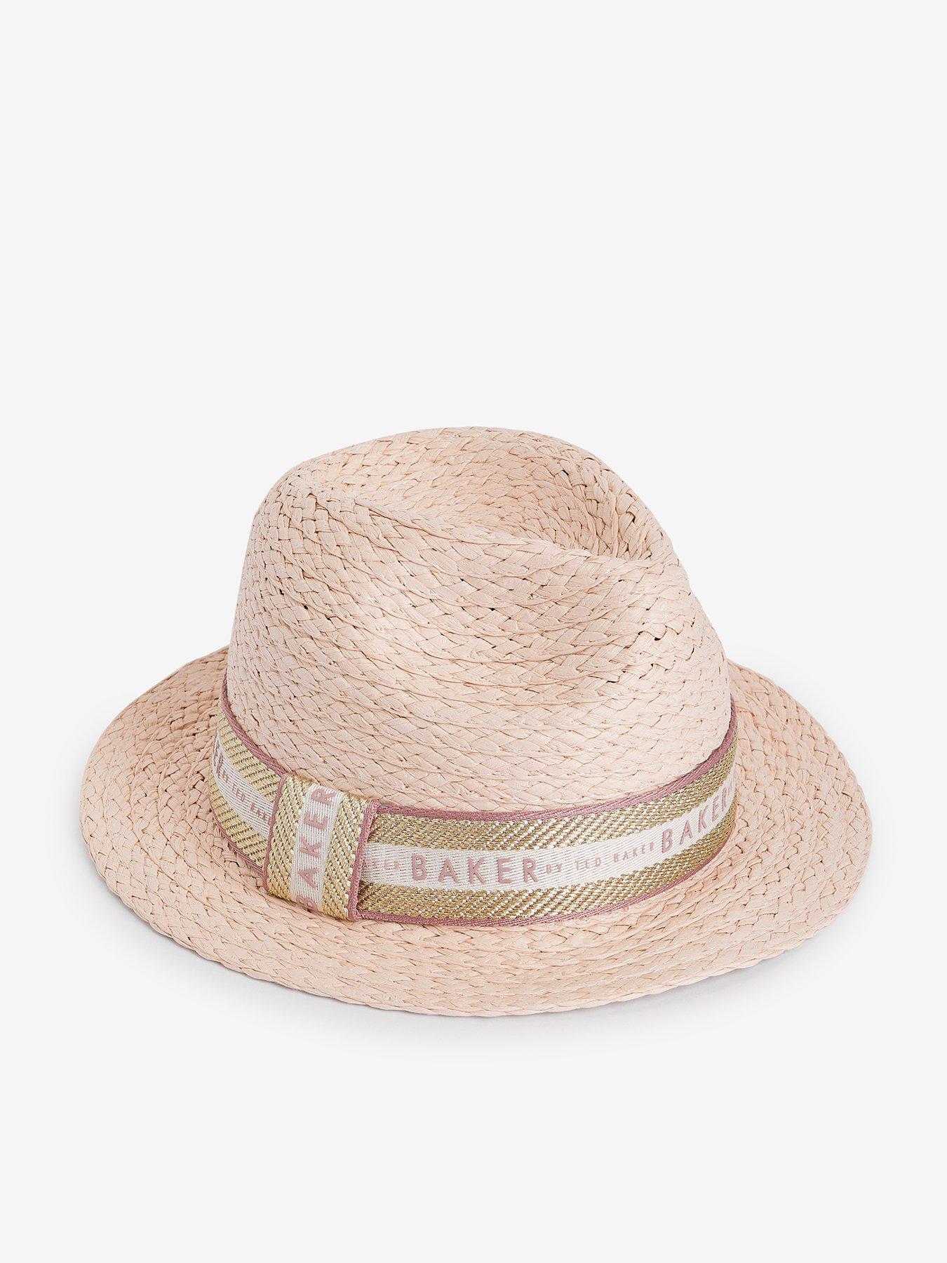 Ted Baker Gilrs Pink Straw Hat Pink littlewoods