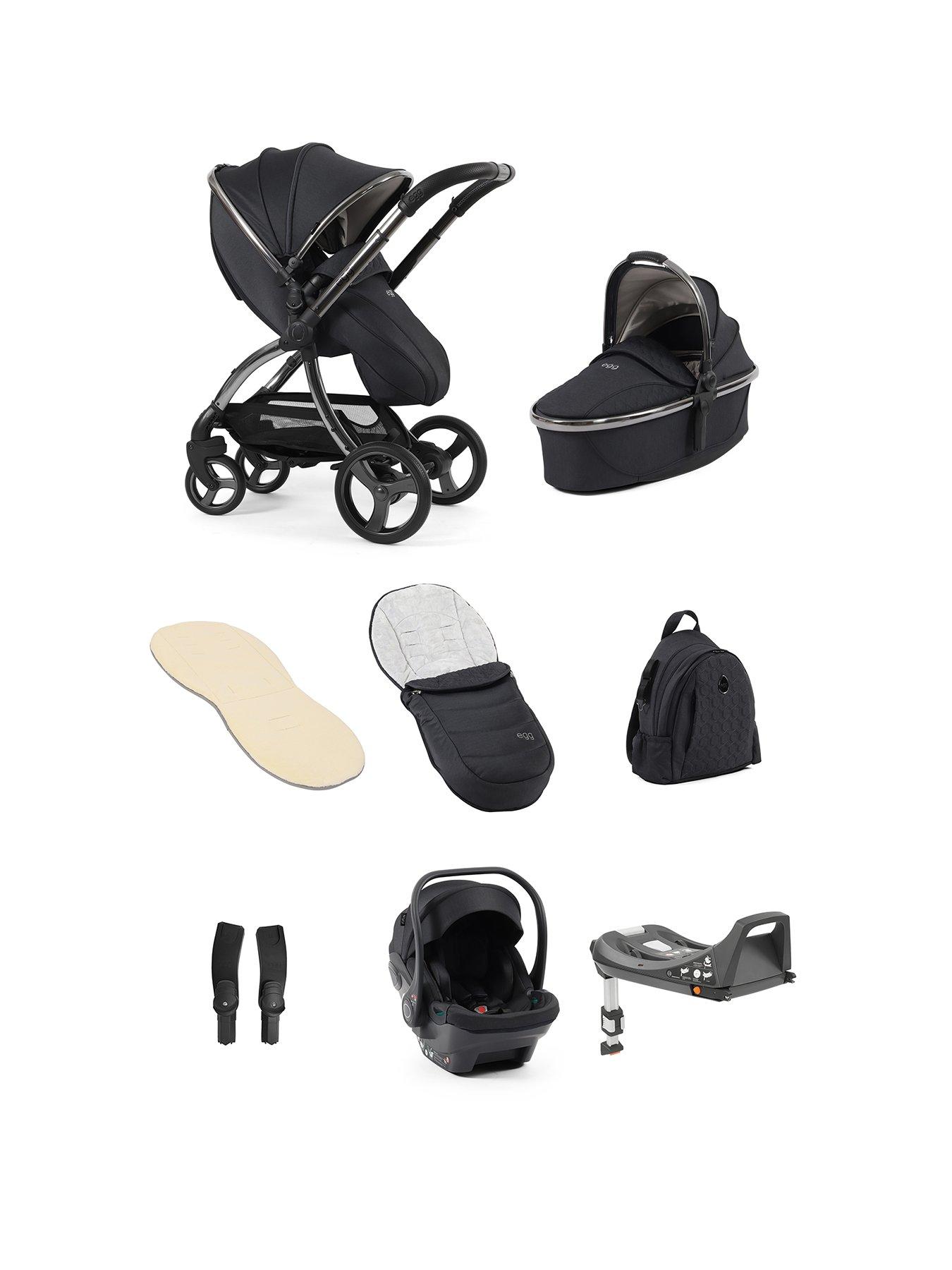 undefined egg3 Luxury Bundle with Egg Shell Car Seat - Carbonite