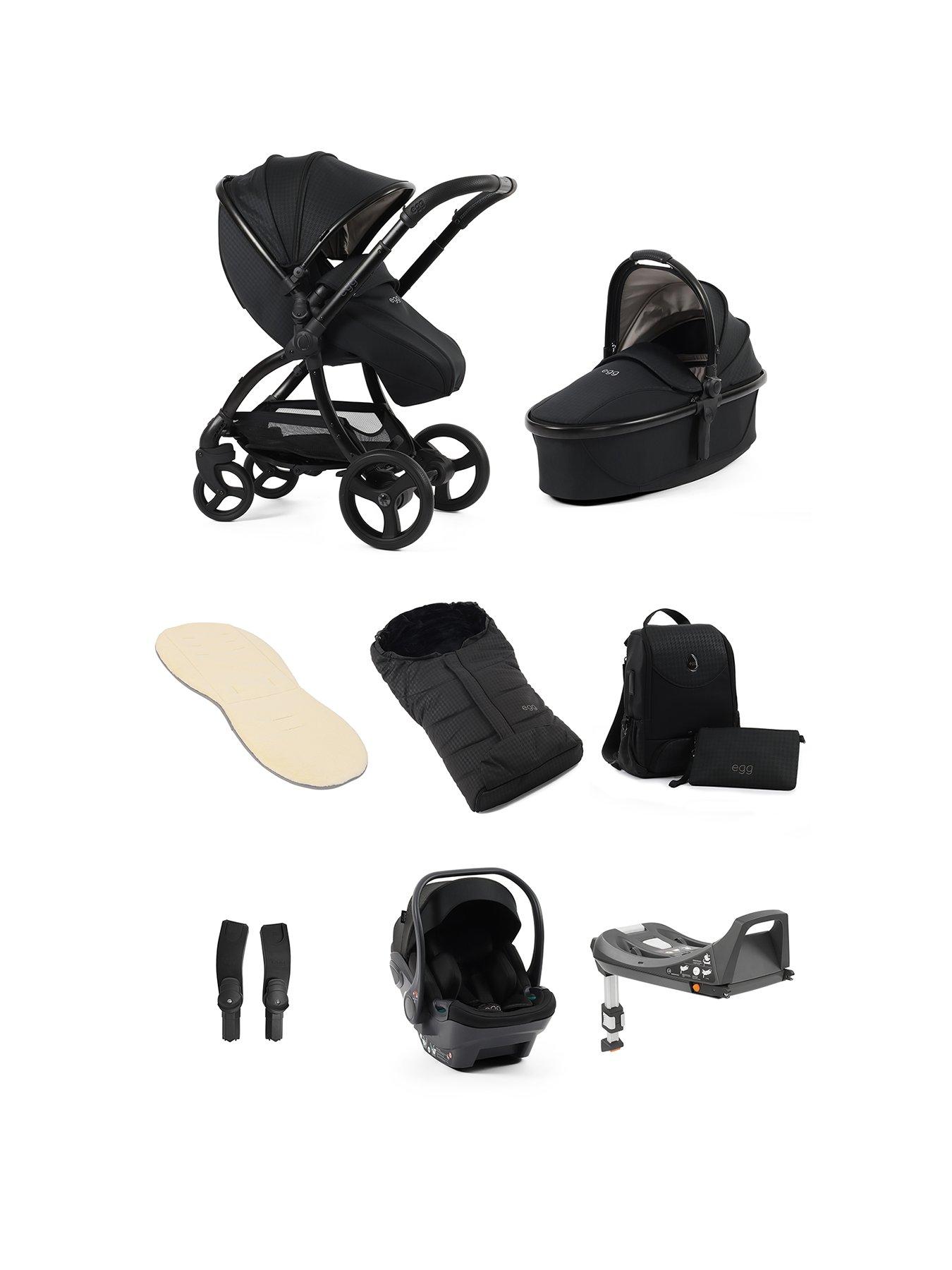 Egg egg3 Luxury Bundle with Egg Shell Car Seat - Houndstooth Black