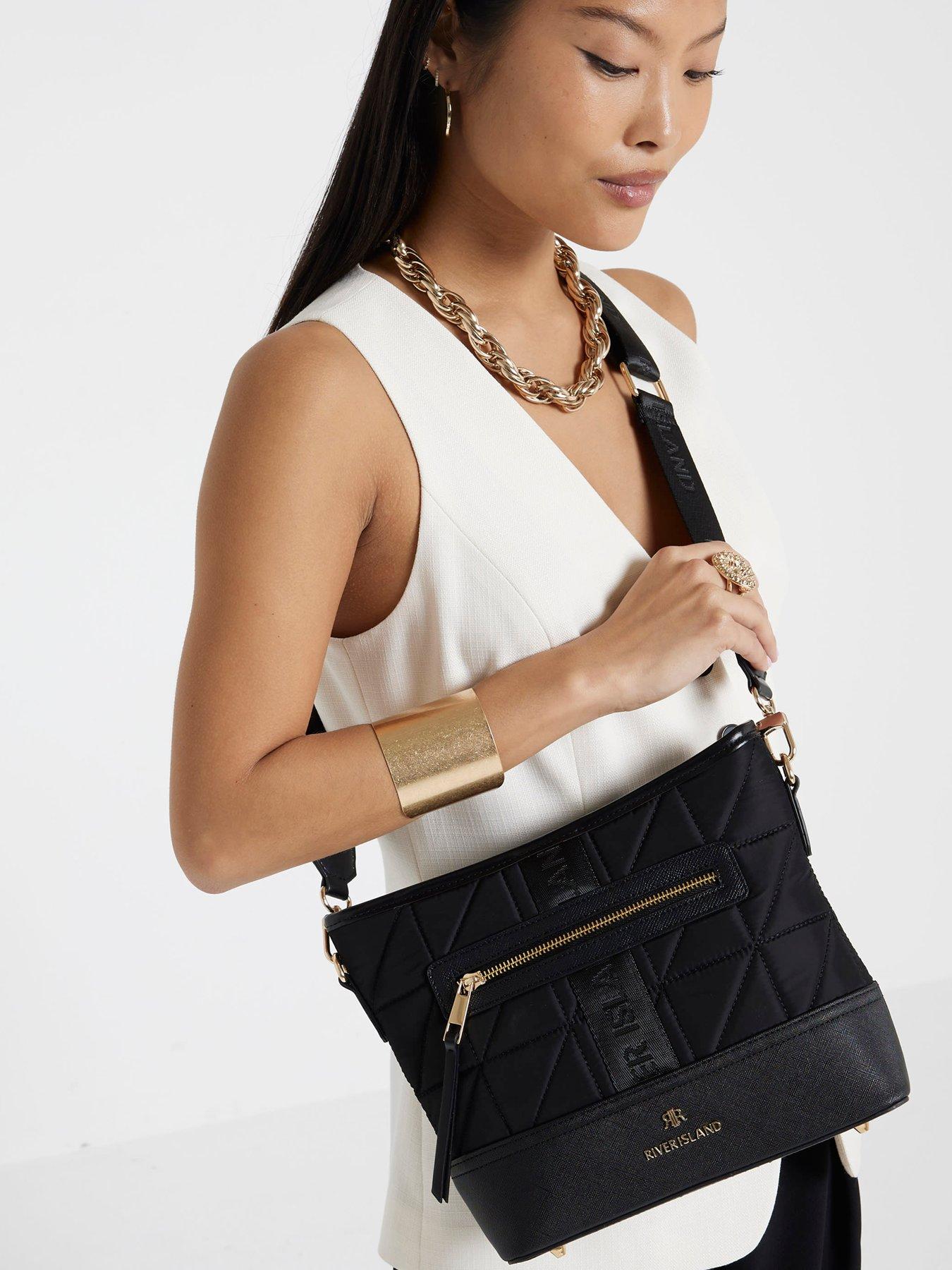 River island black bucket bag hotsell