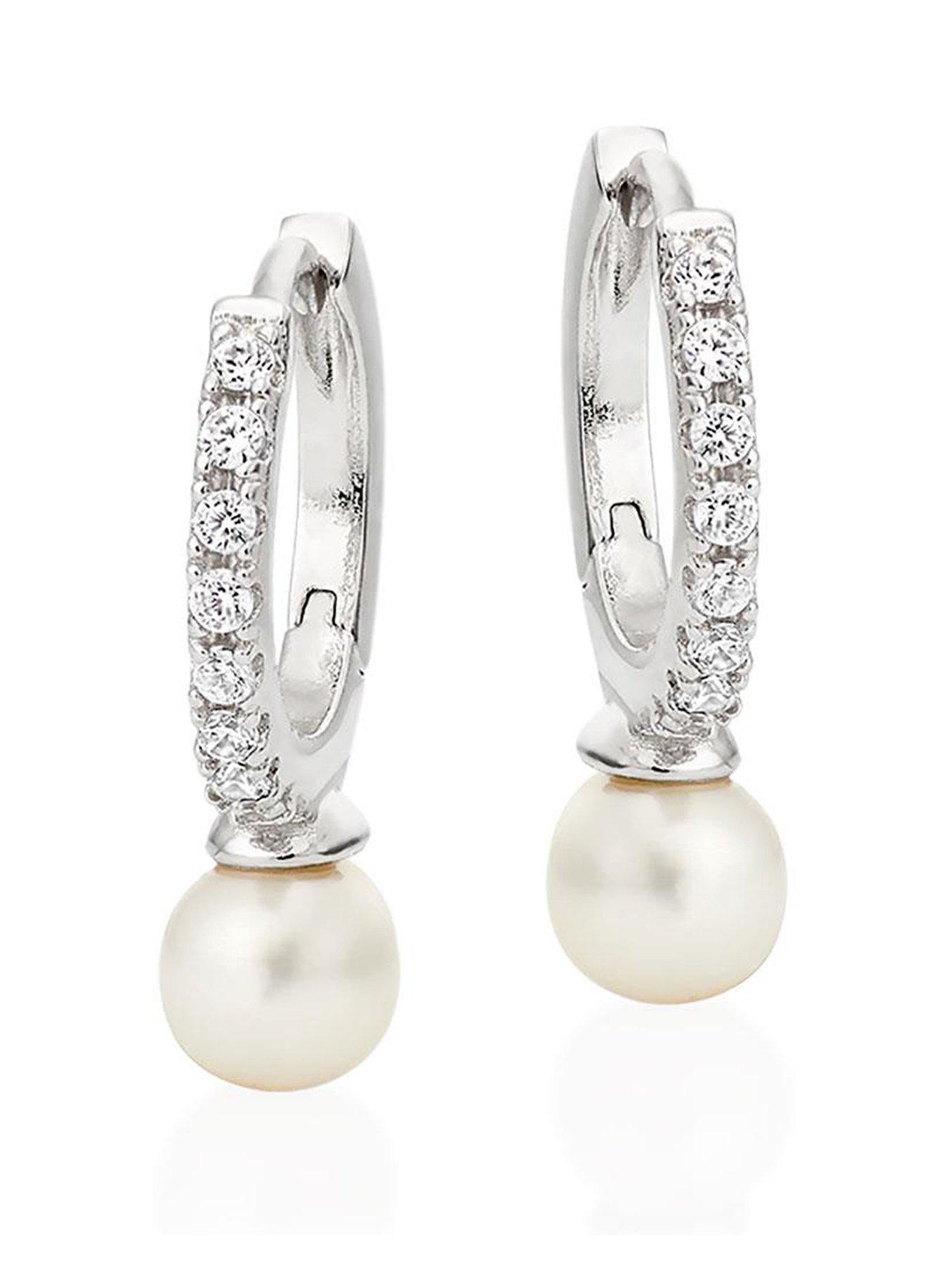 beaverbrooks-silver-cubic-zirconia-freshwater-cultured-pearl-hoop-earrings