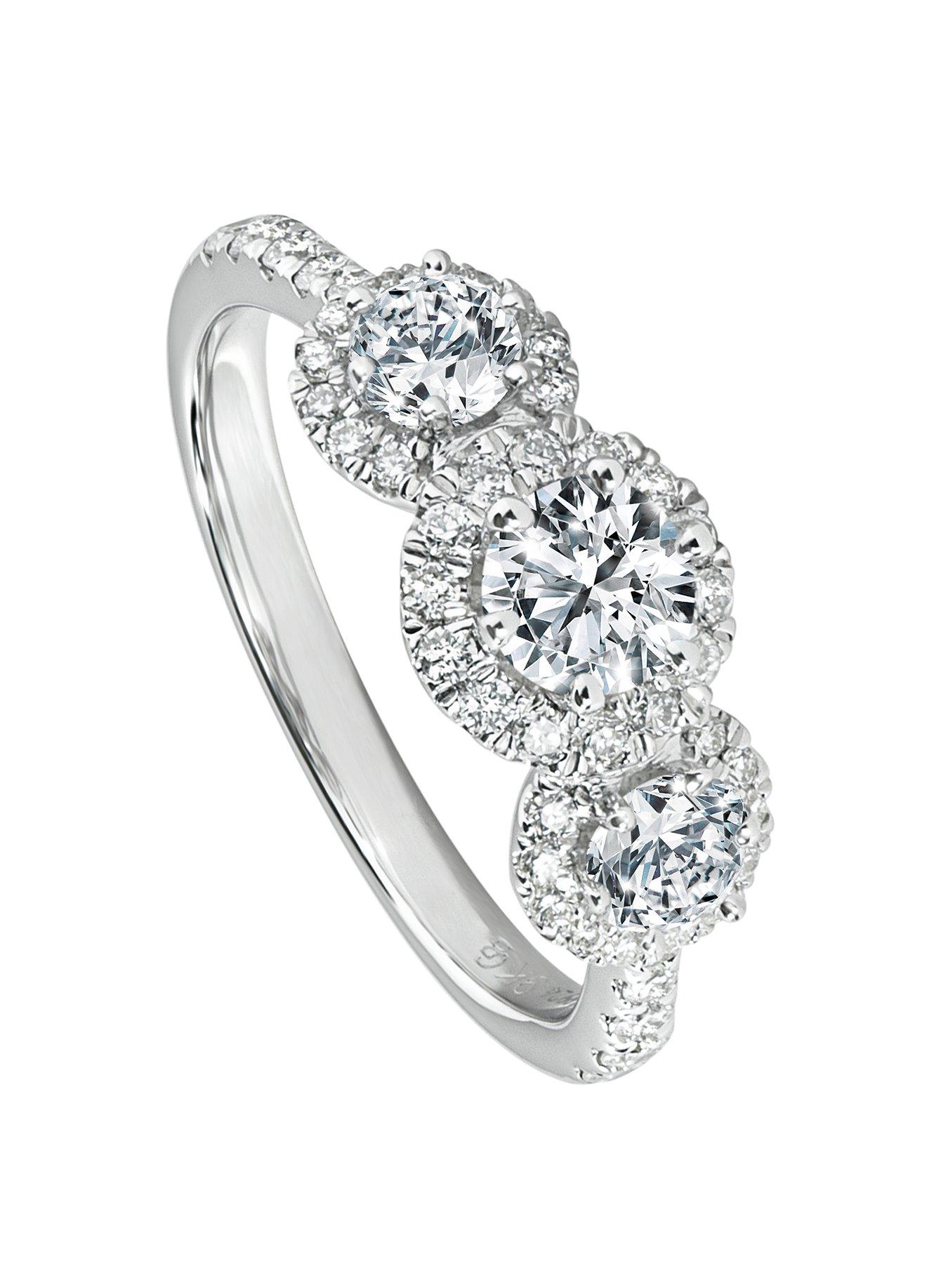 undefined Serena 9ct White Gold 1ct tw Lab Grown Diamond Engagement Ring