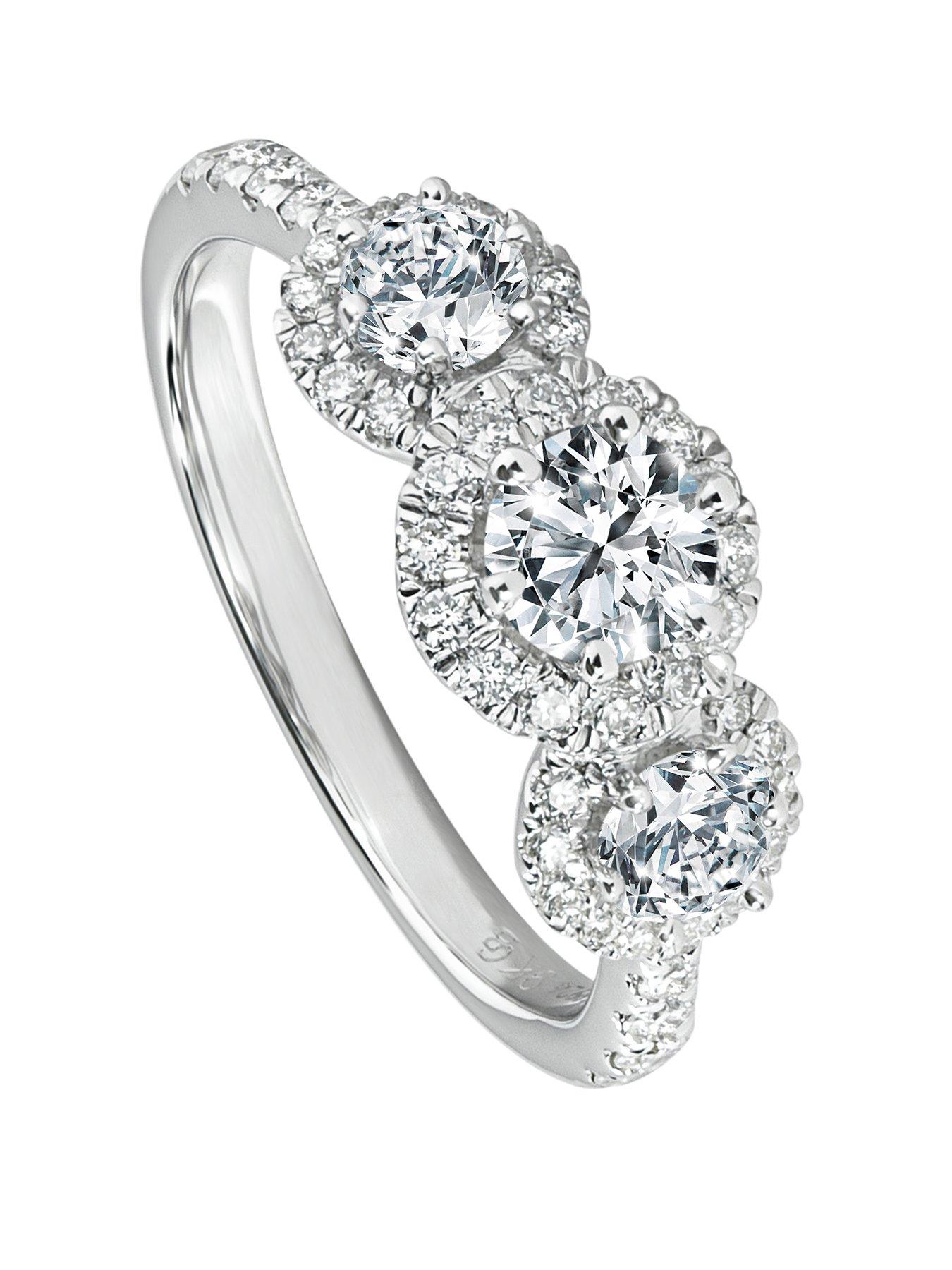Created Brilliance Serena 9ct White Gold 1ct tw Lab Grown Diamond Engagement Ring