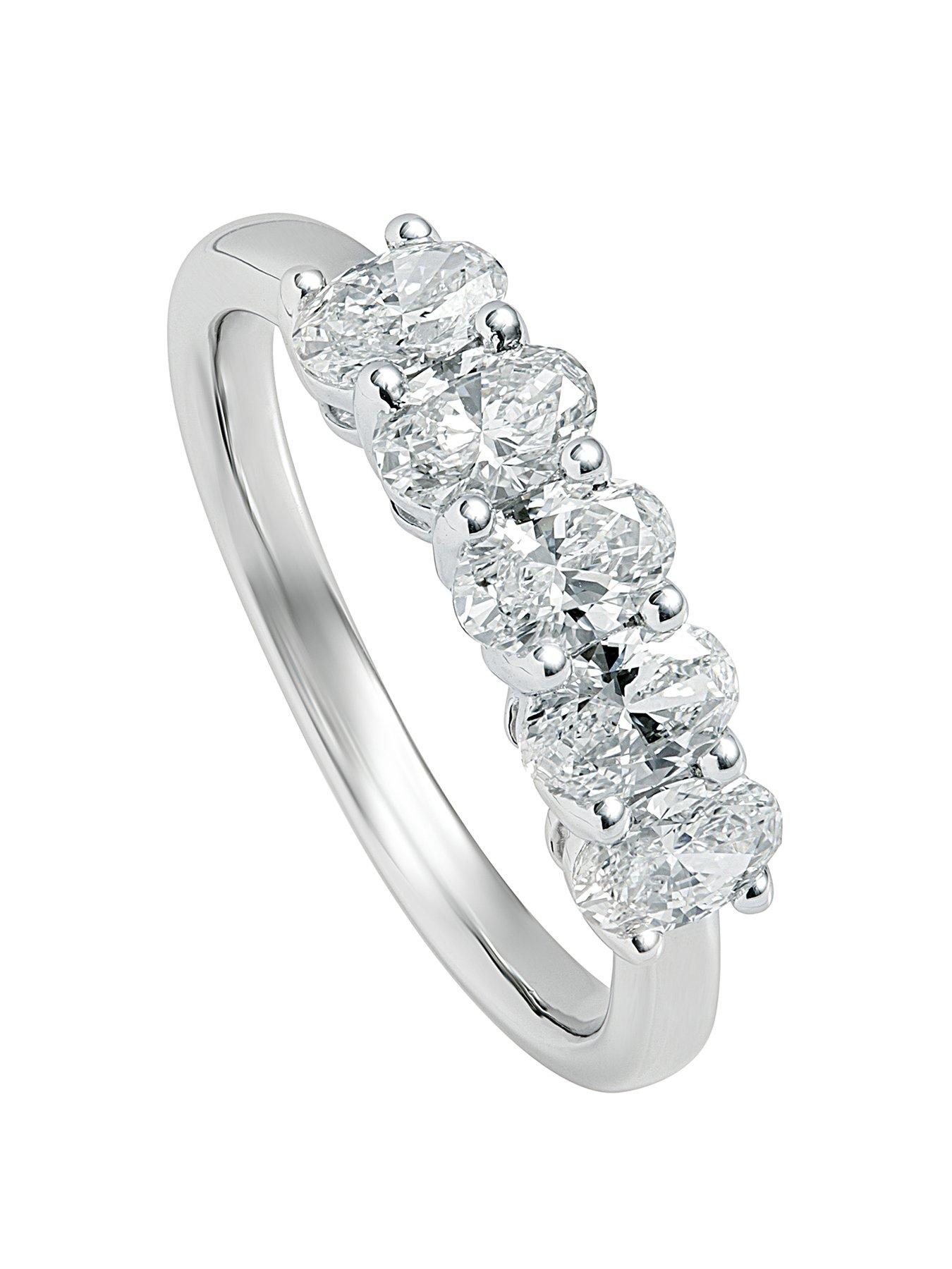 created-brilliance-chiara-9ct-white-gold-1ct-tw-lab-grown-diamond-five-stone-engagement-ring