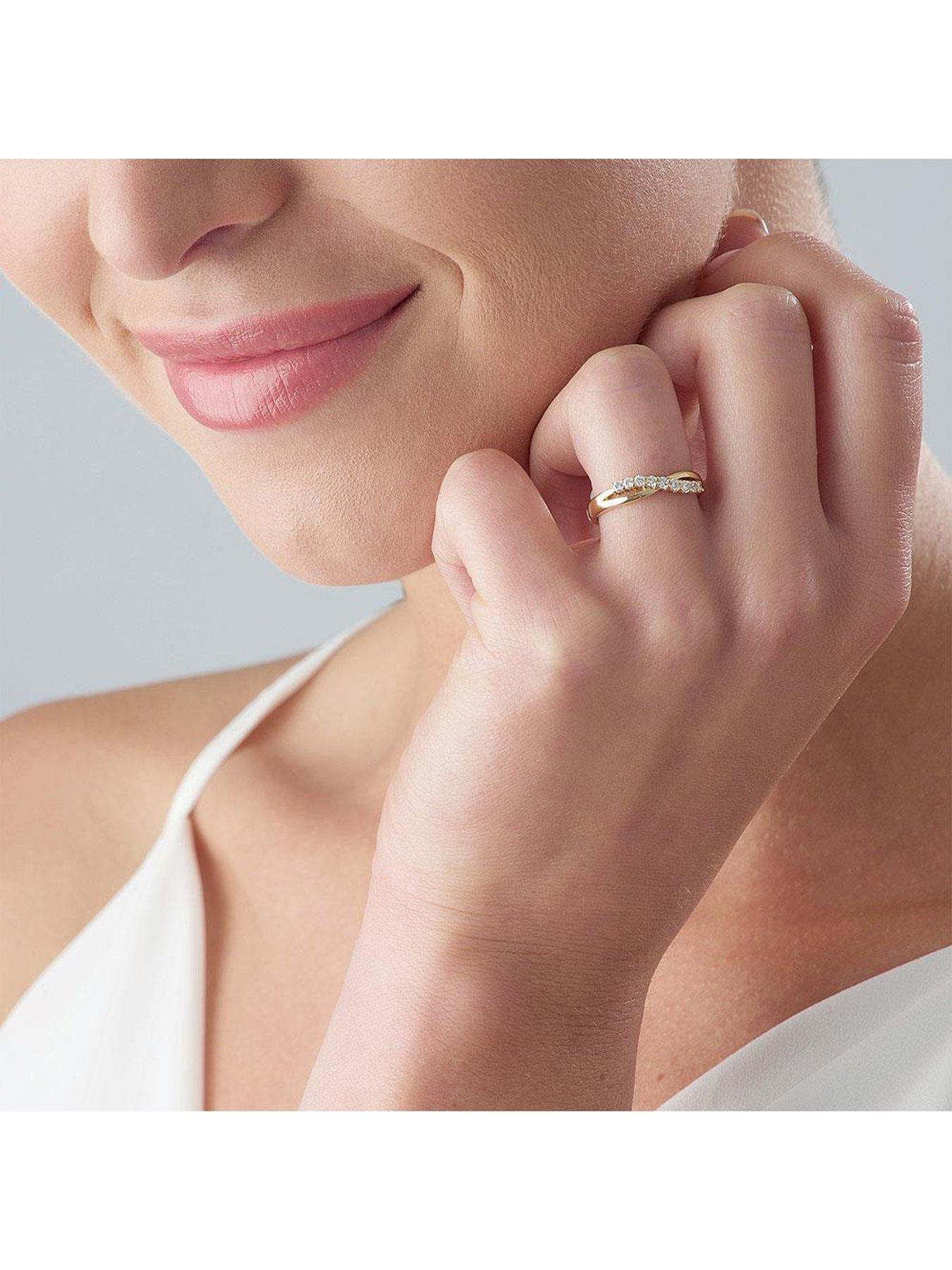 Image 3 of 3 of Beaverbrooks 18ct Yellow Gold Diamond Wedding Ring