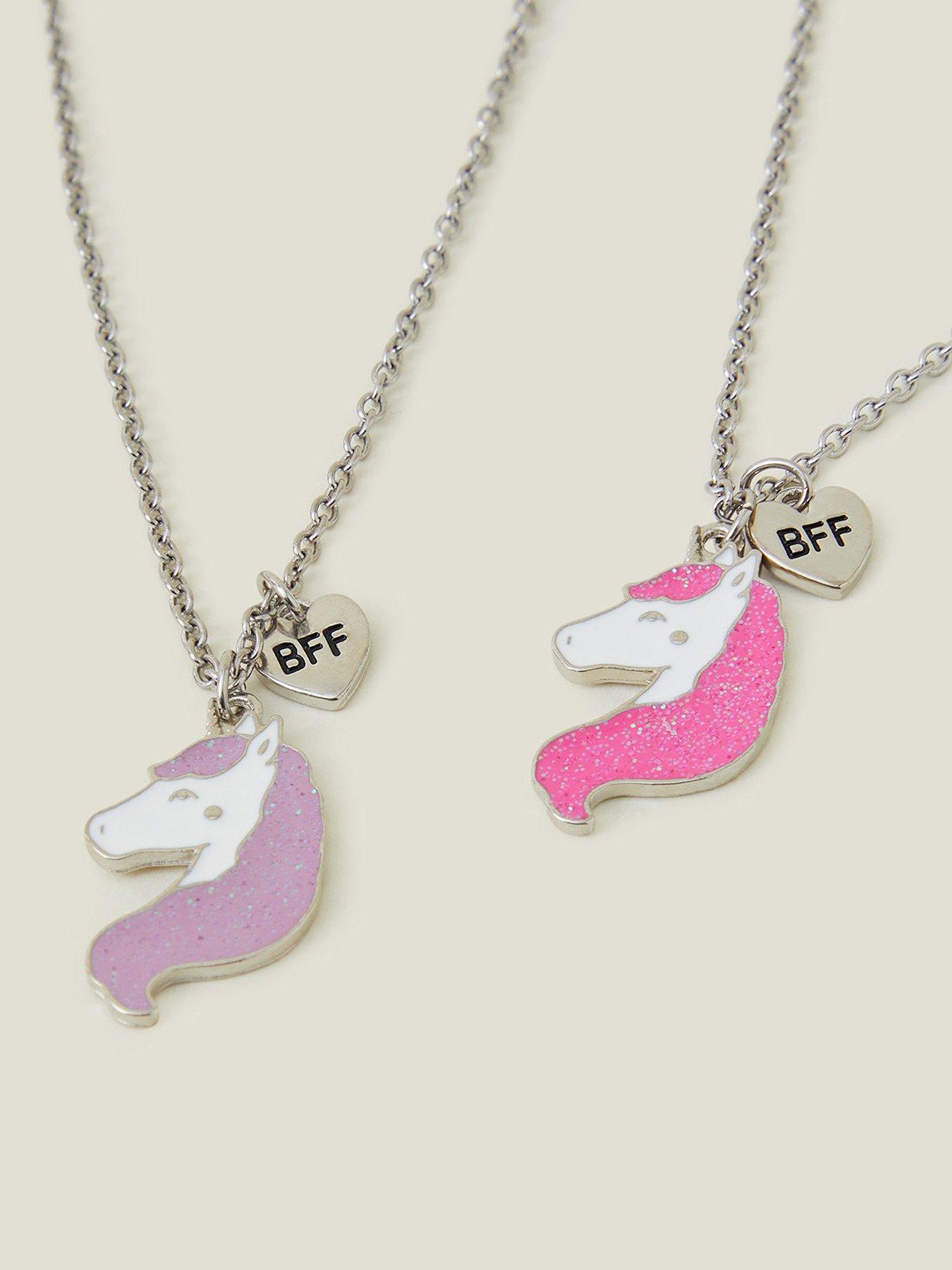  image of accessorize-girls-unicorn-bff-necklaces-multi